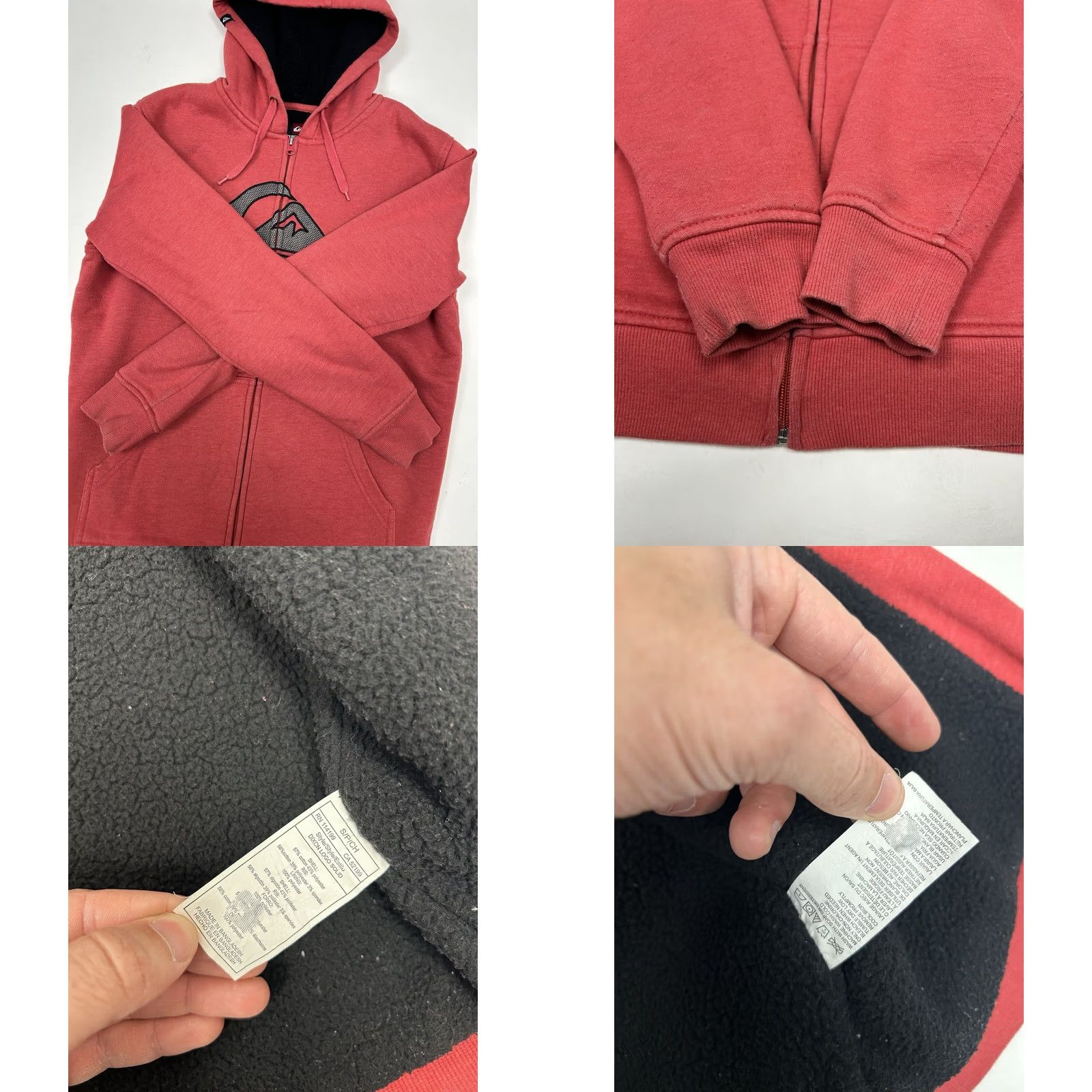 Quiksilver VINTAGE Quiksilver Hoodie Sweatshirt Red Size Small 00s Fleece Zip Boarding Brand Size US S / EU 44-46 / 1 - 9 Thumbnail