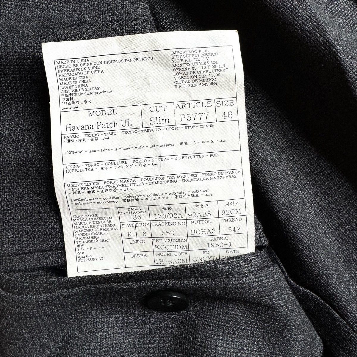 Suitsupply Suitsupply Havana Patch UL Pure Wool Slim Blazer Men’s 46 Size 46S - 7 Thumbnail