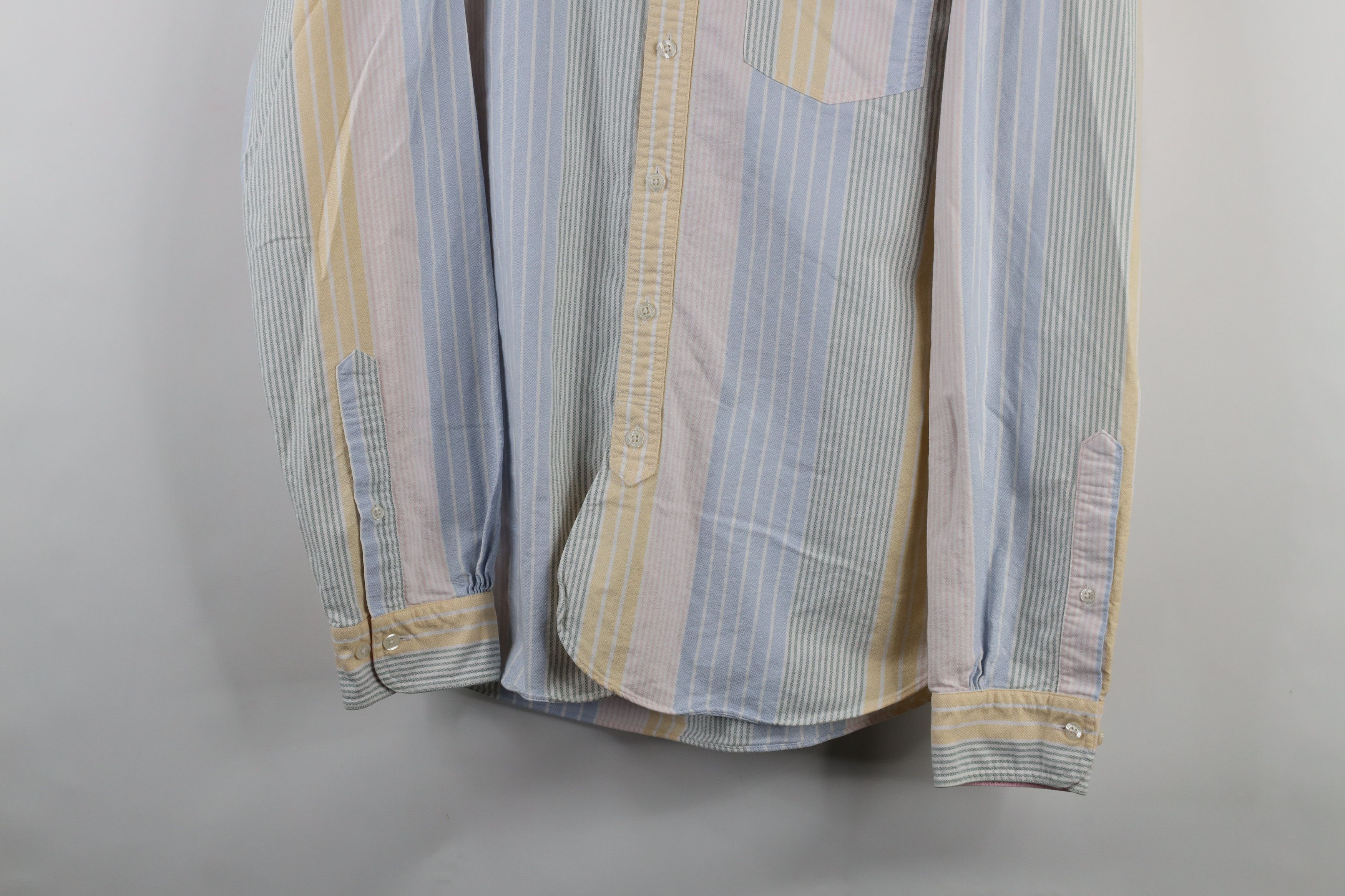 Brooks Brothers Brooks Brothers Red Fleece Pastel Striped Button Down Shirt Size US L / EU 52-54 / 3 - 3 Thumbnail
