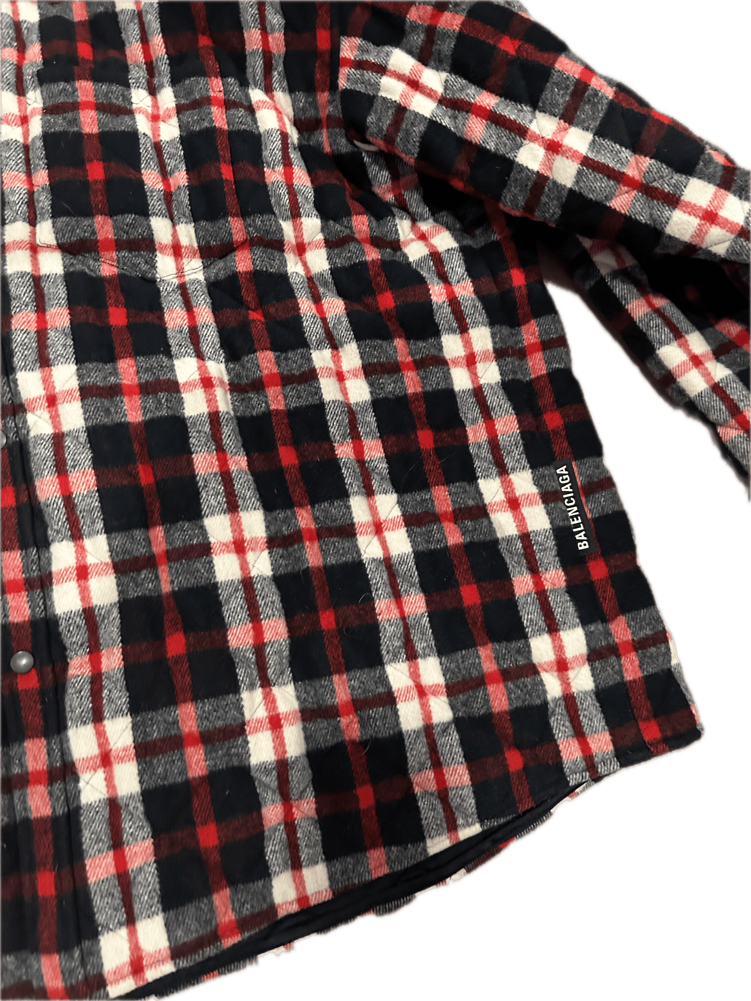Balenciaga Balenciaga Oversized Quilted Checked Cotton-Flannel Coat Red Size US M / EU 48-50 / 2 - 11 Thumbnail