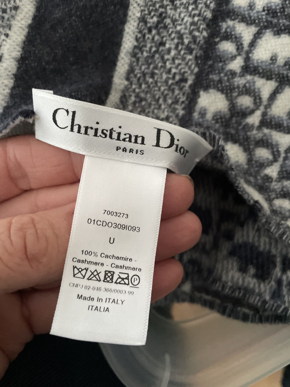 Dior CHRISTIAN DIOR CASHMERE SCARF Size ONE SIZE - 8 Thumbnail