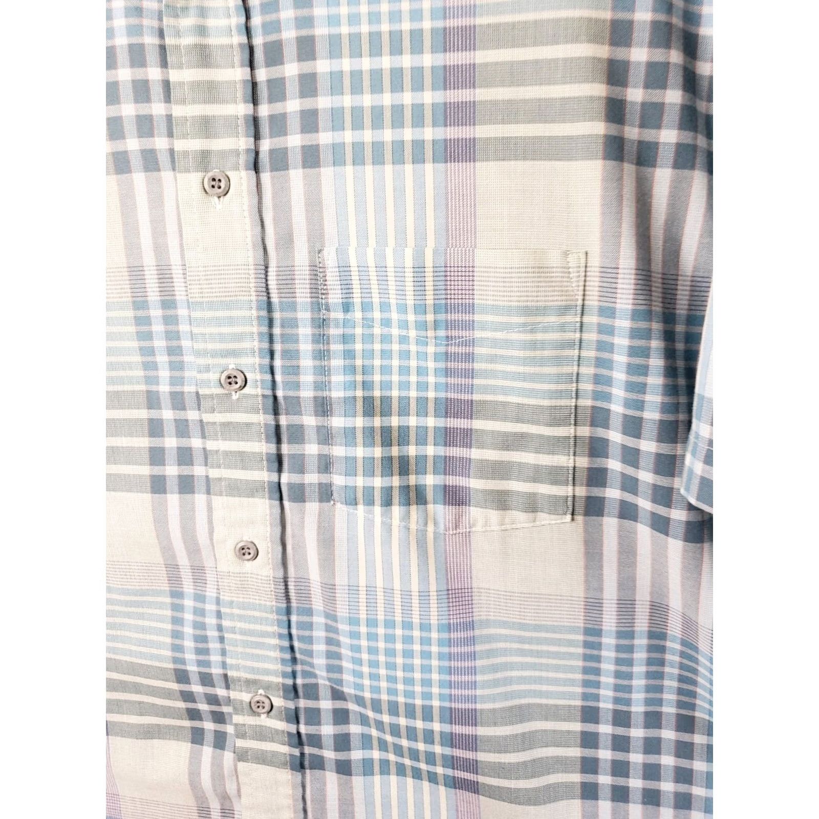 Pendleton Pendleton Men's Shirt L Short Sleeve Plaid Button Down Multicolor Casual Cotton Regular Fit Size US 33 - 4 Thumbnail
