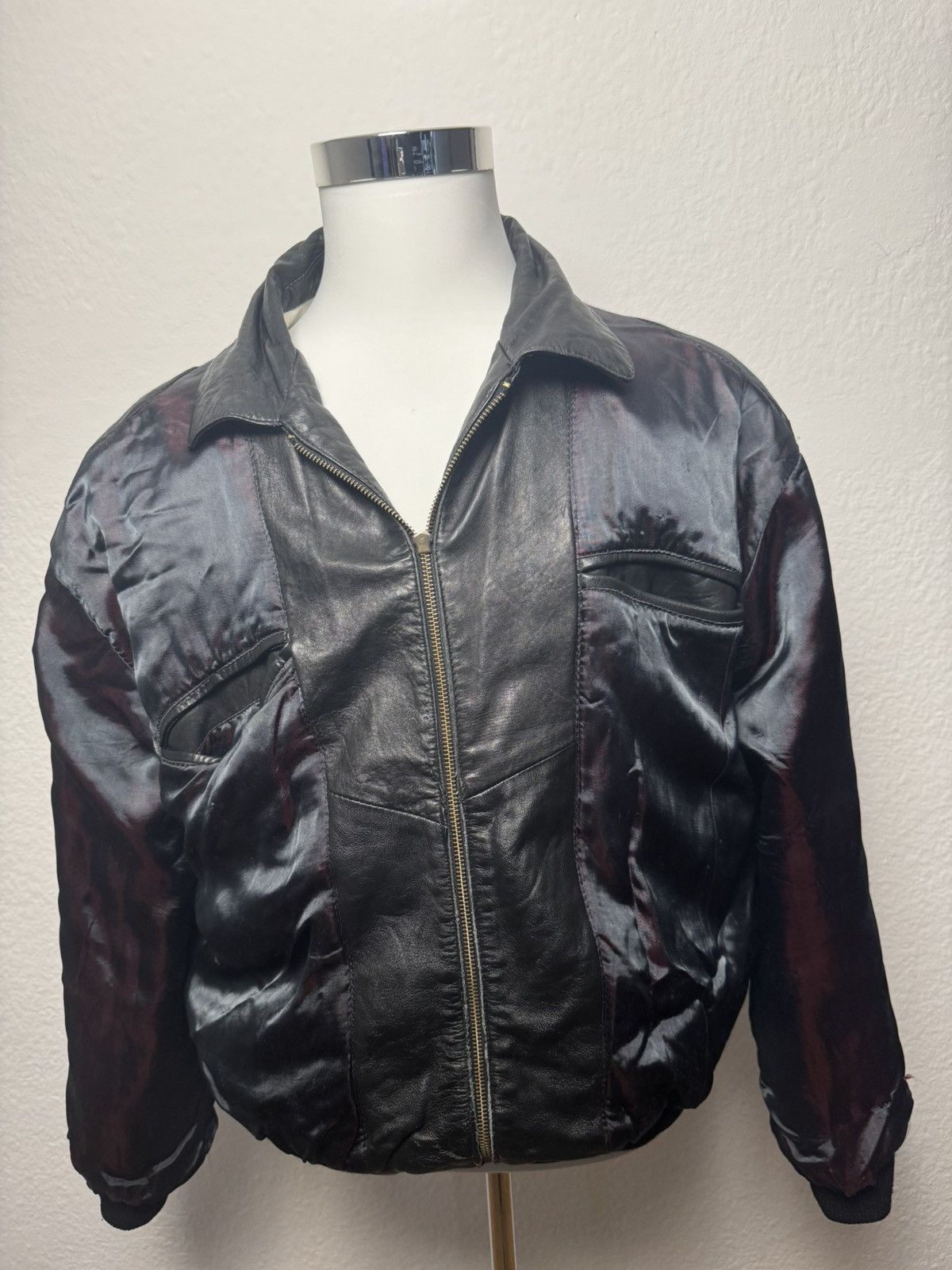 Vintage Vintage USA Leather Racing Jacket Black White Size XXL Size US XXL / EU 58 / 5 - 9 Thumbnail