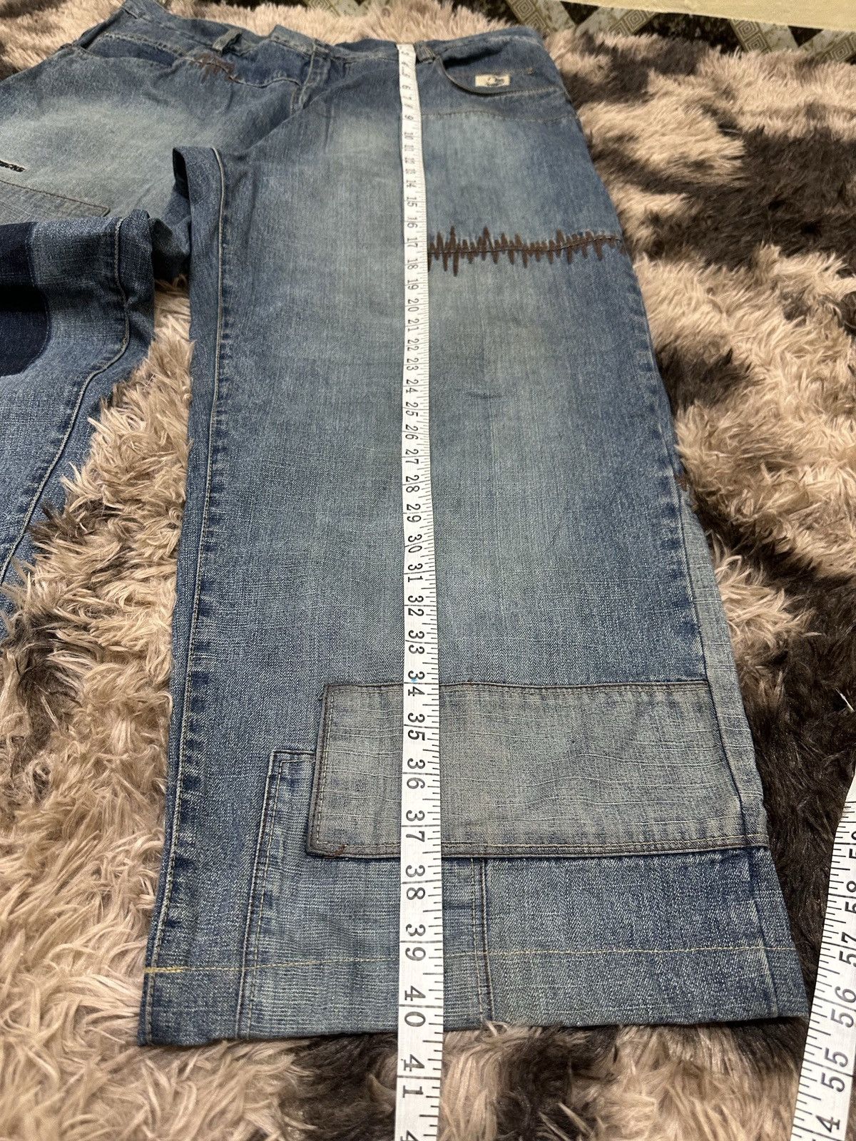 JNCO SOHK Vintage School Of Hard Knocks Patchwork Baggy Jeans Size US 40 / EU 56 - 14 Thumbnail