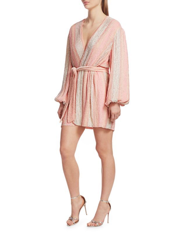 Retrofete Retrofete Gabrielle Robe Dress Fully Sequined Long Sleeve Size XS / US 0-2 / IT 36-38 - 4 Thumbnail