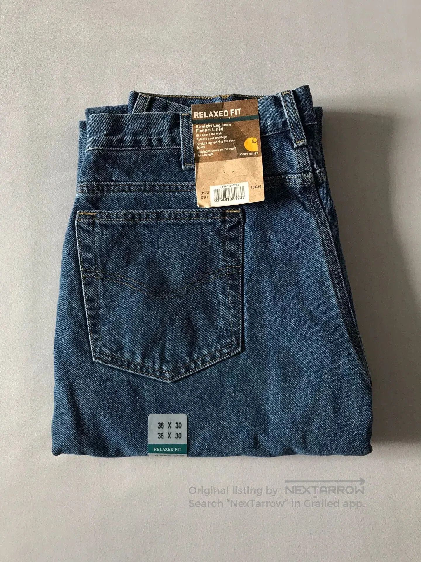 Carhartt Carhartt B172 Flannel Lined Jeans. Size US 36 / EU 52 - 1 Thumbnail