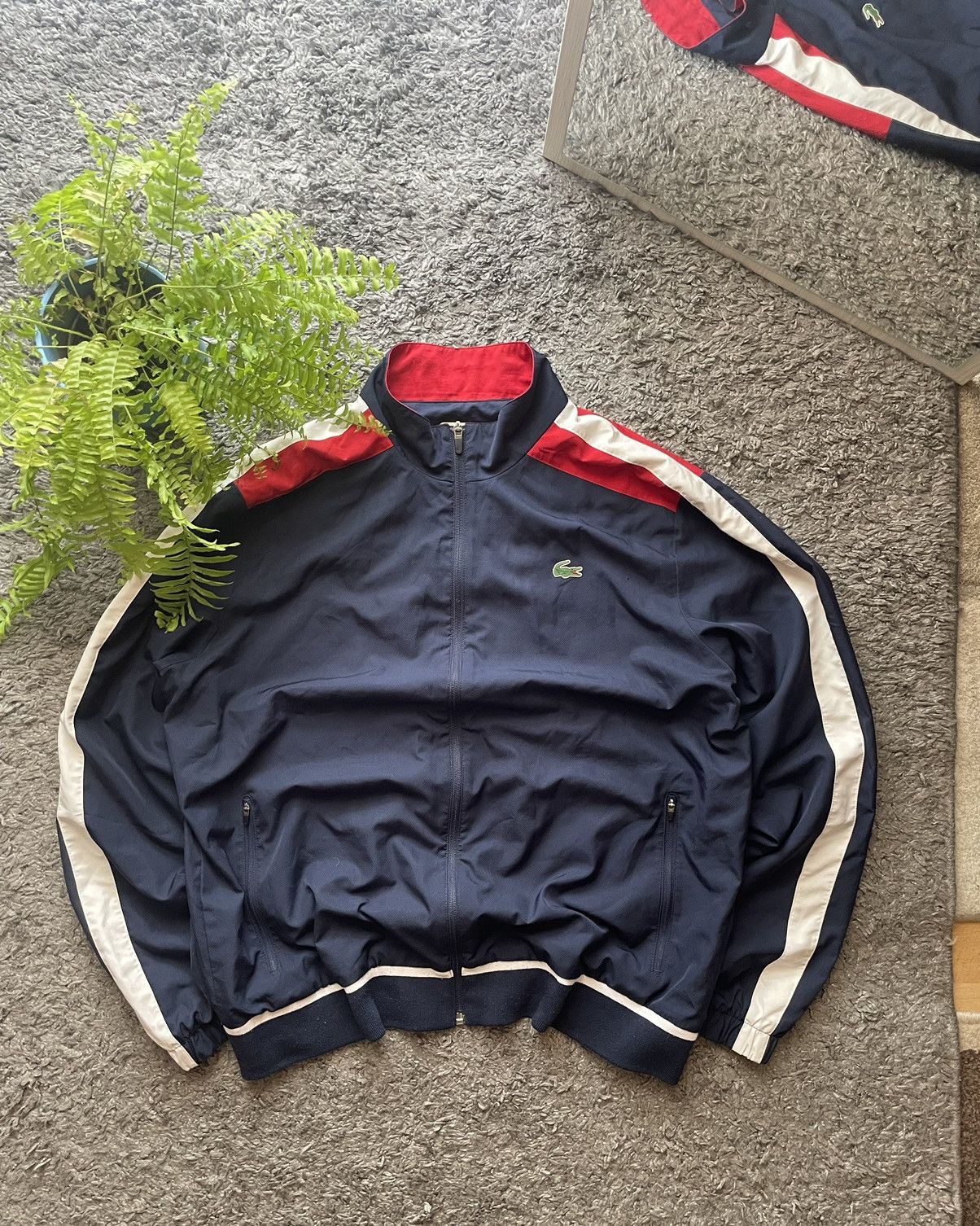 Lacoste Zip-Hoodie Streetwear Drip Logo Rare