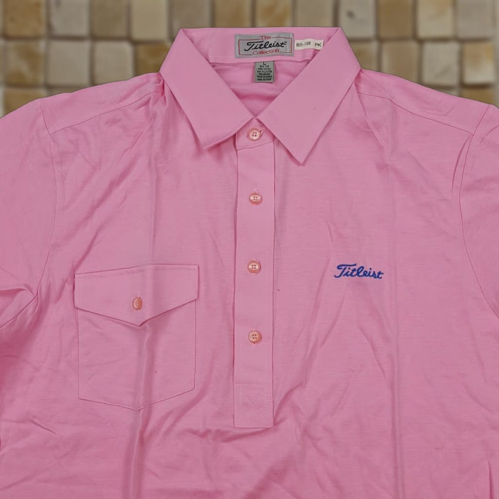 Titleist VINTAGE Titleist Golf Polo Shirt Short Sleeve Pink L PGA Logo 90s Preppy Casual Mens Size US L / EU 52-54 / 3 - 1 Thumbnail