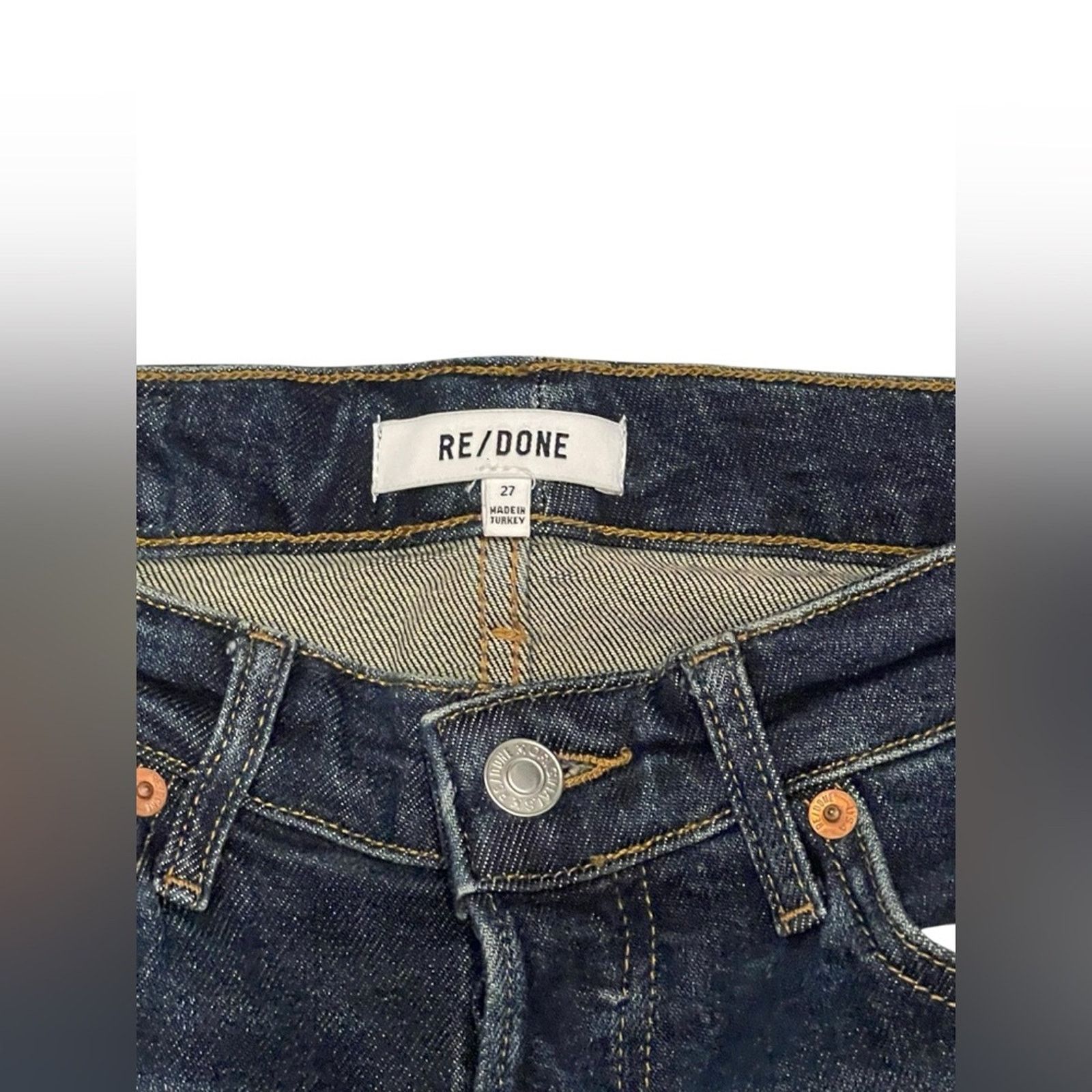 RE/DONE Re/Done Blue Straight Jeans Classic Denim Size:27 Size US 27 - 3 Thumbnail