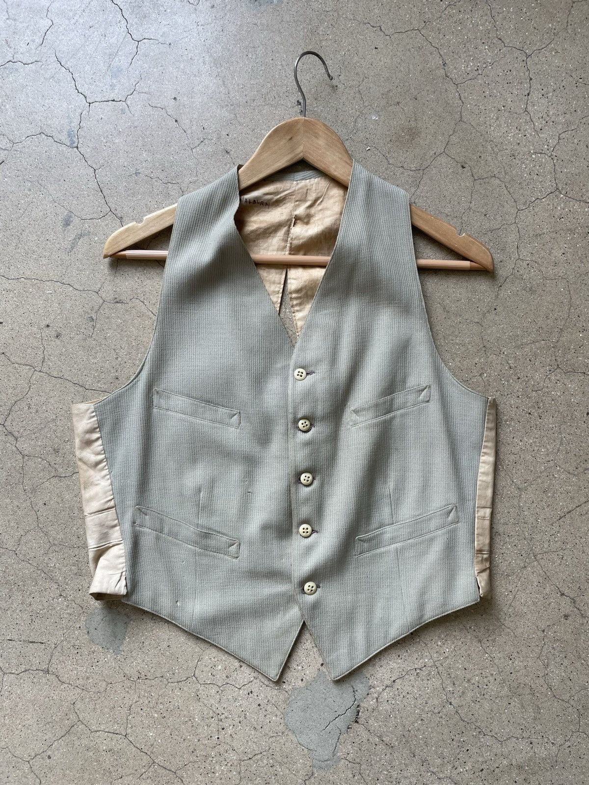 Vintage Vintage 1930’s Vest / Waist coat 4 pocket Size 44R - 1 Thumbnail