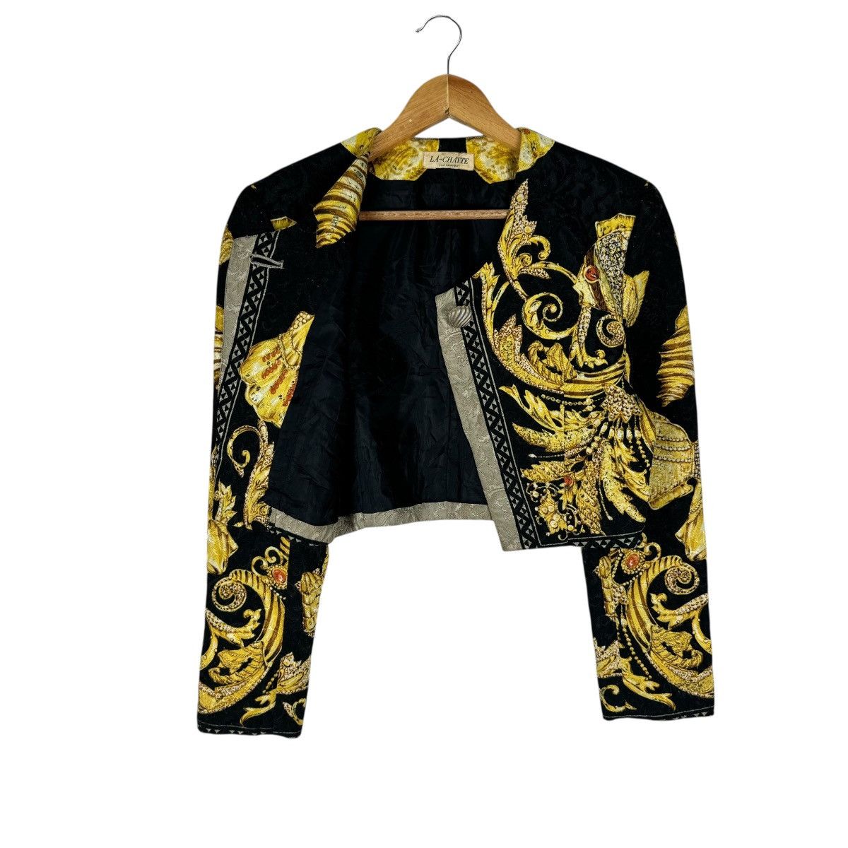 Vintage ☀️80s LA CHATTE CROPPED WOMEN JACKET LIKE HERMES Size S / US 4 / IT 40 - 11 Thumbnail