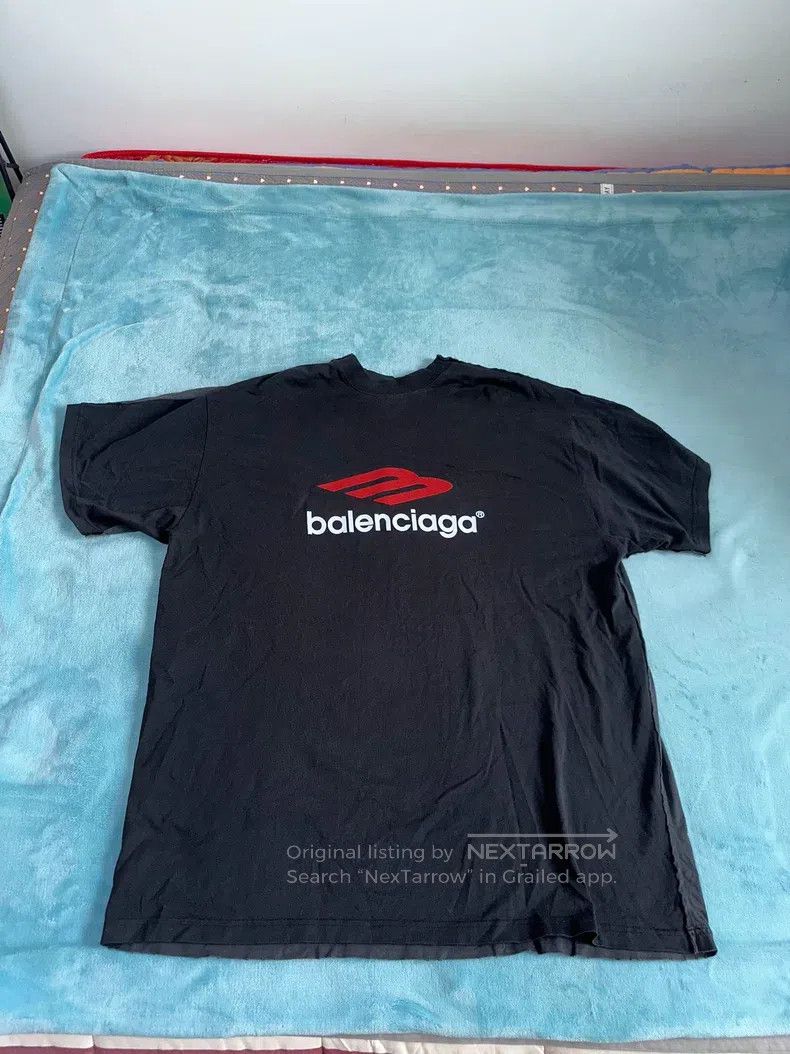 Balenciaga Balenciaga Tape Letter LOGO Printed Round Neck Short Sleev Size US L / EU 52-54 / 3 - 7 Thumbnail