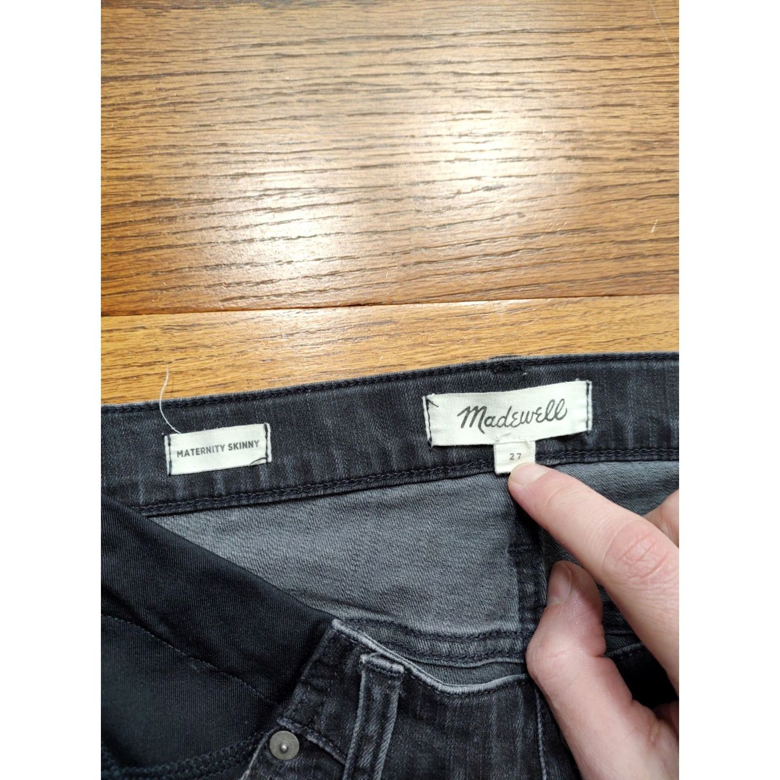 Madewell Madewell Maternity Skinny Jeans Black Womens 27 X 27 Inseam Denim Stretch Slim City Preppy Jeans Womens Mens Girls Size 28" / US 6 / IT 42 - 3 Thumbnail
