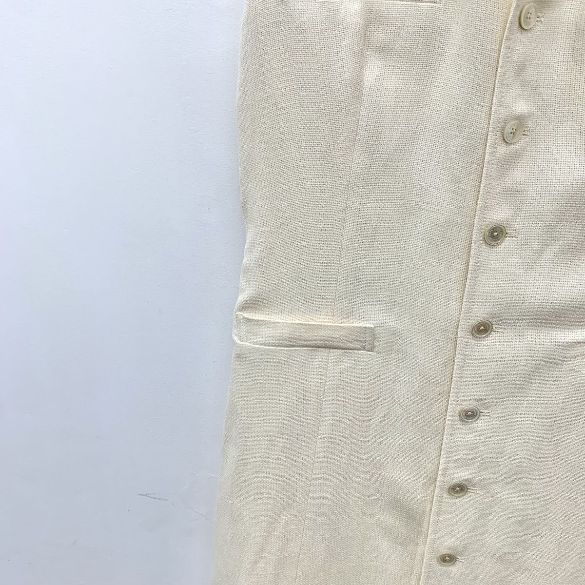 Ralph Lauren Ralph Lauren Linen V-neck Sleeveless Waistcoat Dress K26WX Size L / US 10 / IT 46 - 4 Thumbnail