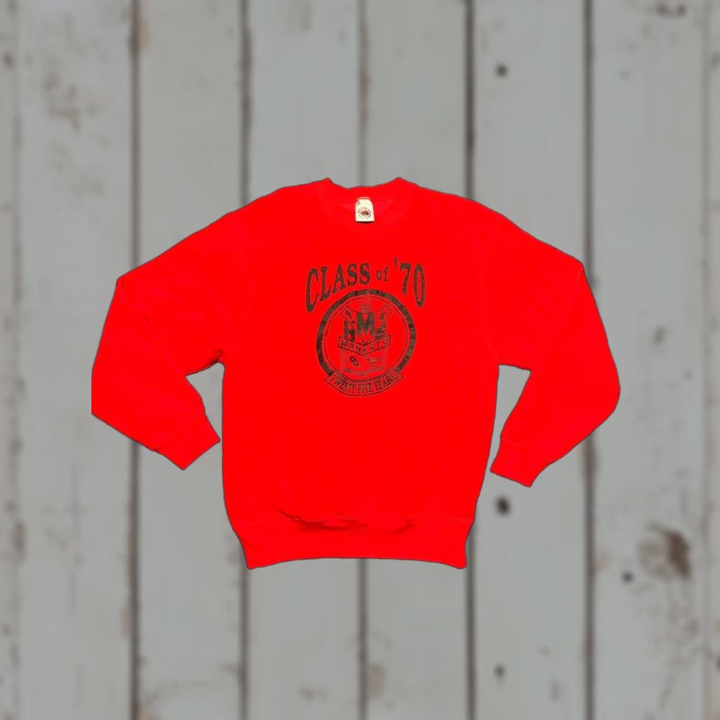 Fruit Of The Loom VINTAGE Minnesota MSU Mankato State University Class Of '70 Red Sweatshirt M USA Size US M / EU 48-50 / 2 - 1 Thumbnail