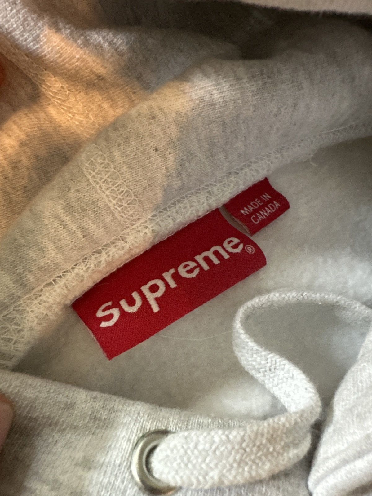 Supreme Supreme Sleeve Embroidery Hooded Ash Grey Sweatshirt Size US M / EU 48-50 / 2 - 5 Thumbnail