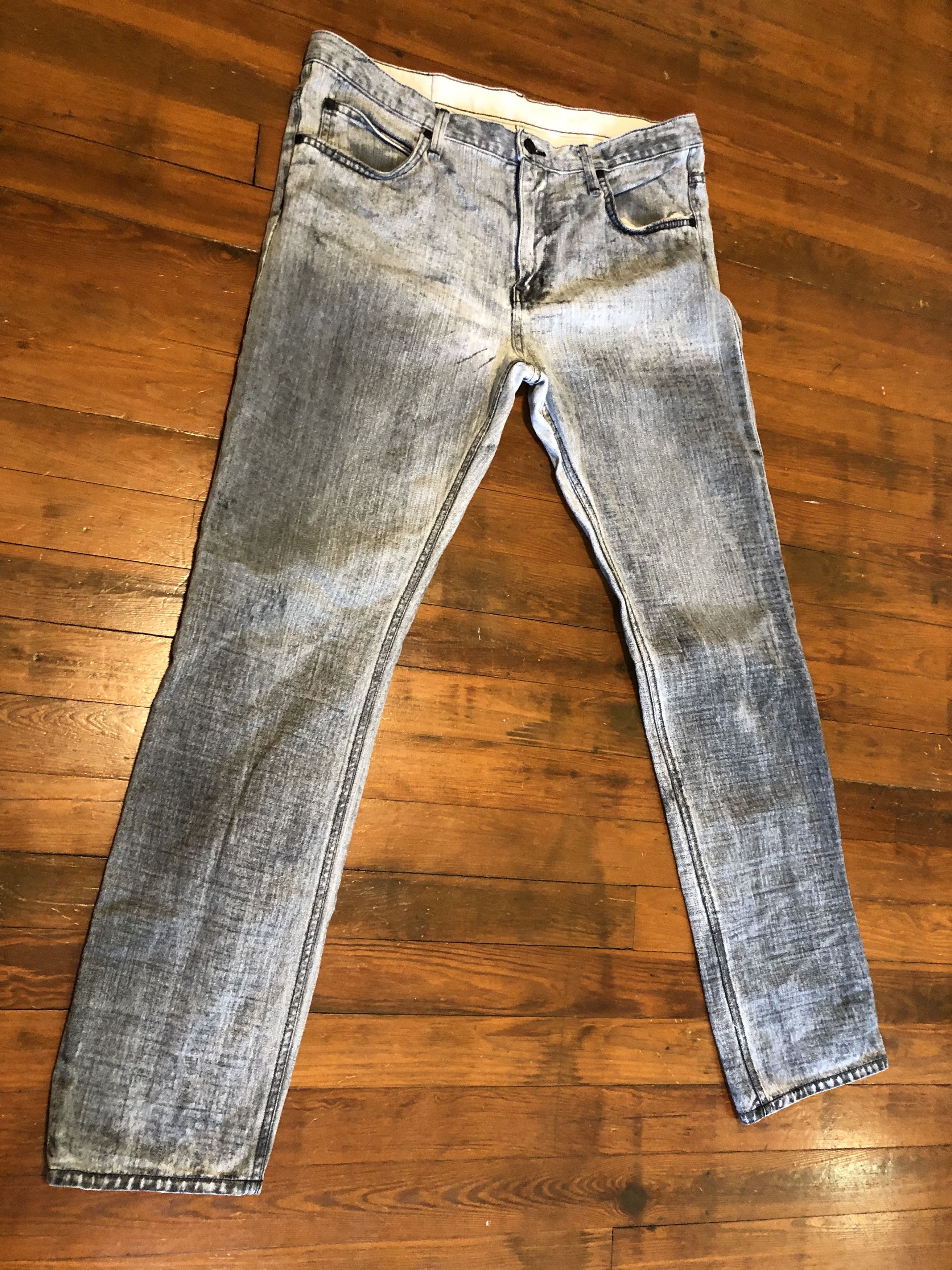 Helmut Lang Helmut Lang Distressed Wash Straight Leg Jeans Size US 34 / EU 50 - 1 Thumbnail