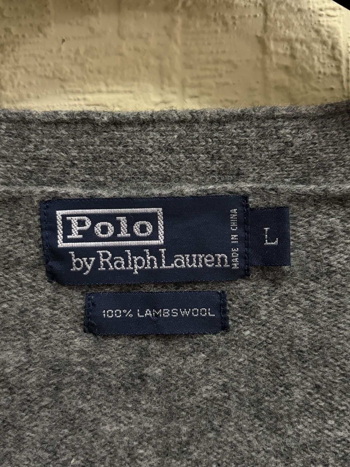 Polo Ralph Lauren Polo Ralph Lauren Grey 100% Lambswool Cardigan Sweater L Size US L / EU 52-54 / 3 - 3 Thumbnail