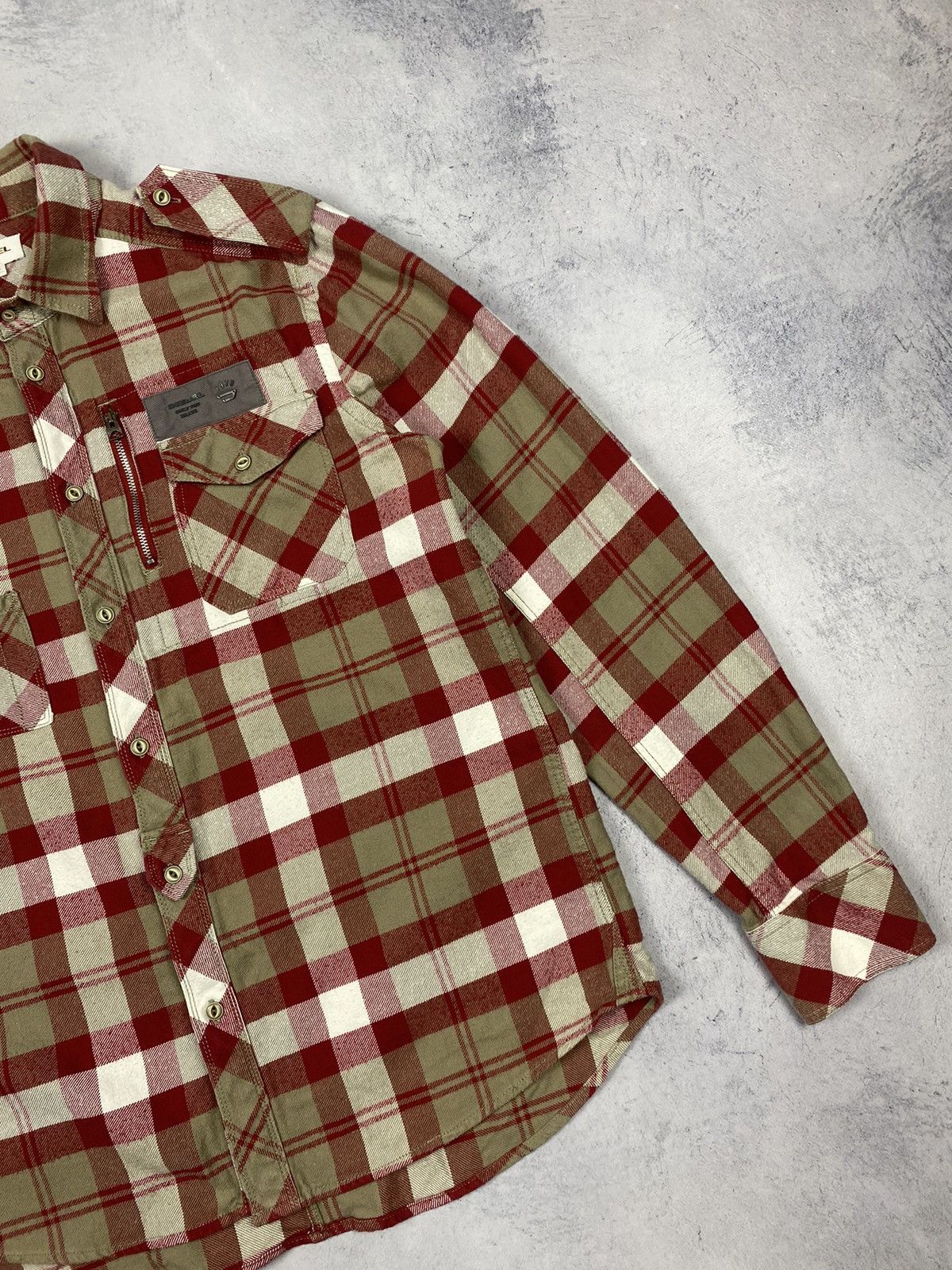 Diesel Diesel Designer Checkered Overshot Jacket Bomber Size US L / EU 52-54 / 3 - 7 Thumbnail