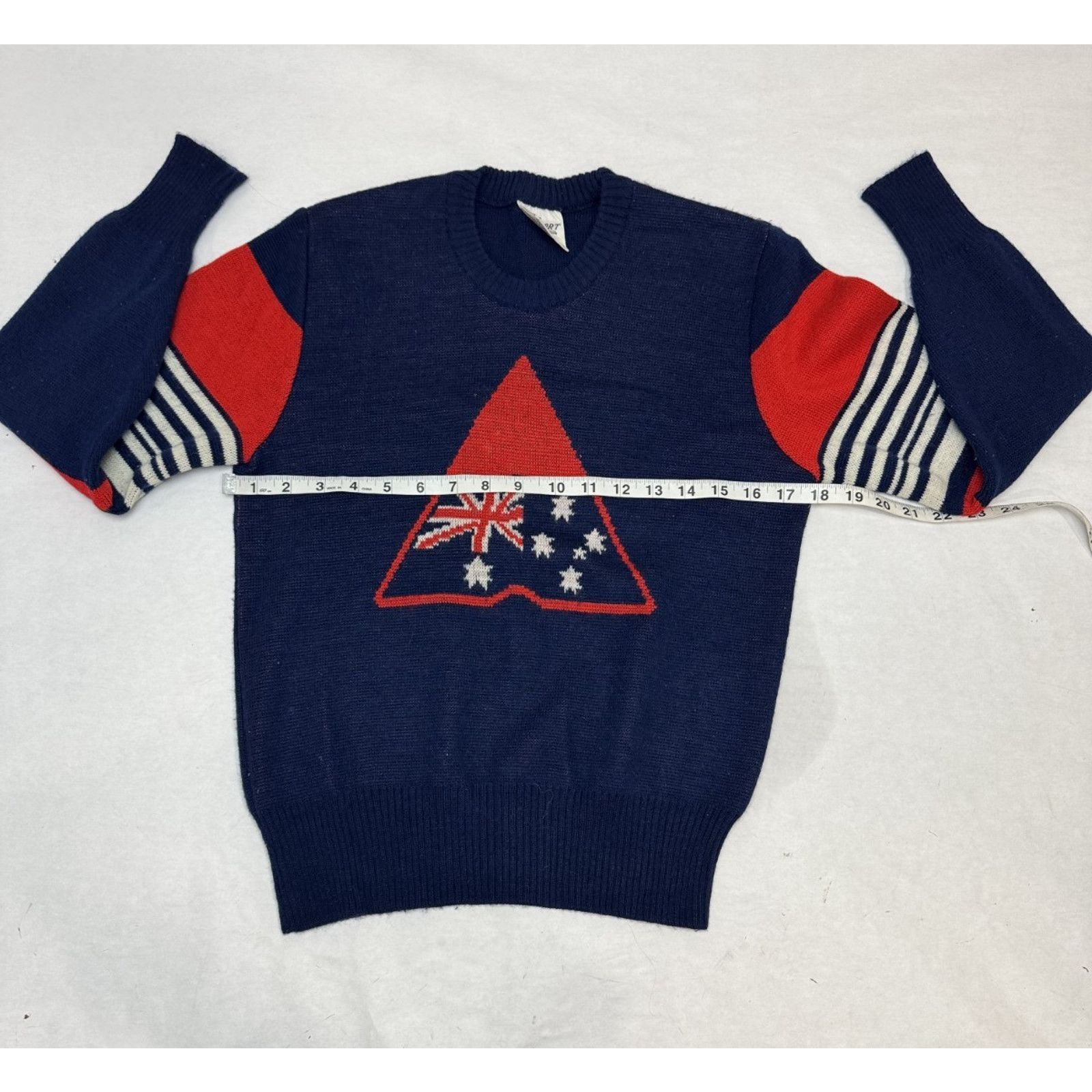 Other Vintage 90s HySport Sweater Australia Wool Britain Flags Size US S / EU 44-46 / 1 - 2 Thumbnail