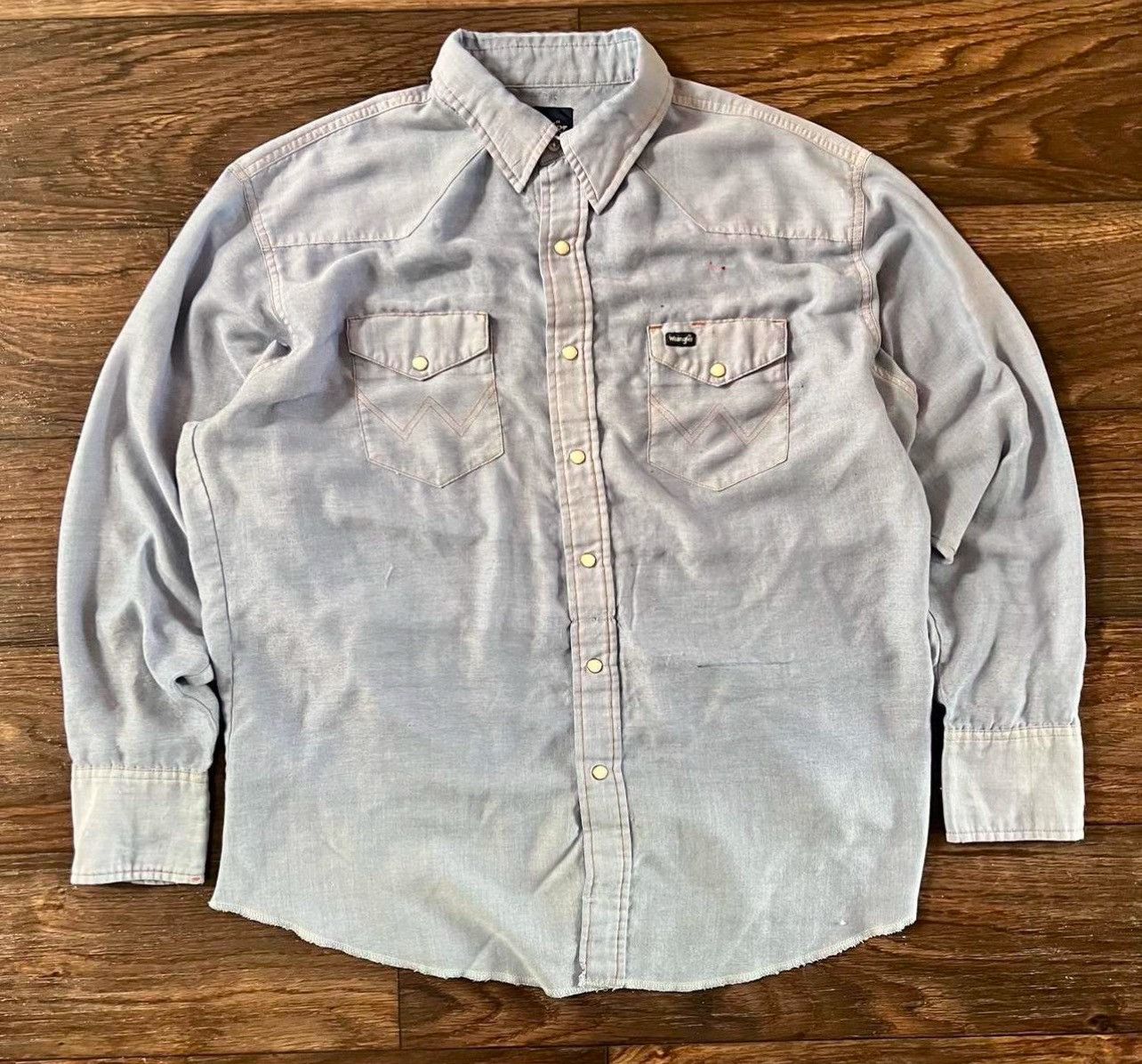 Wrangler Extremely sun faded and worn Wrangler western cowboy button Size US XXL / EU 58 / 5 - 1 Thumbnail
