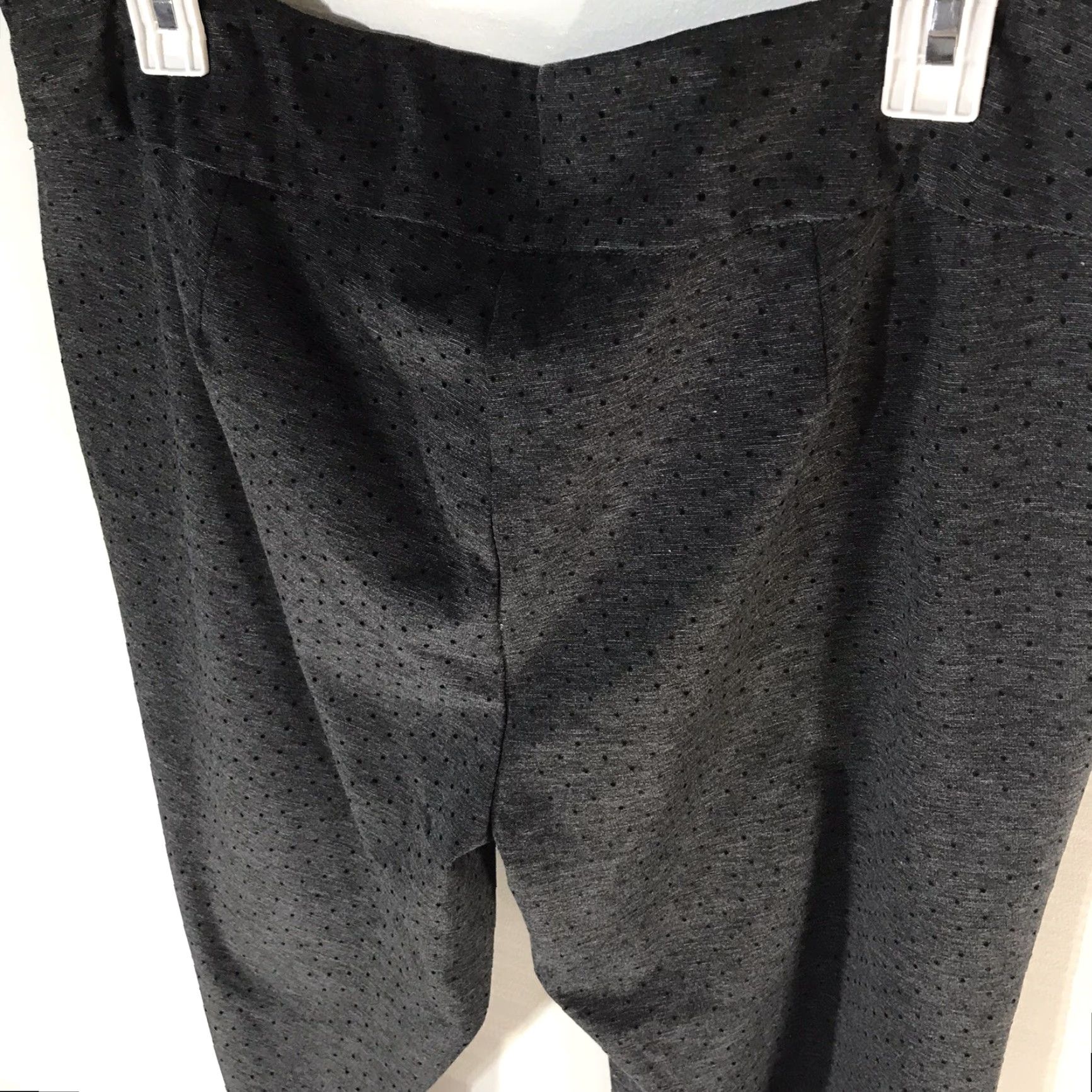 Vintage Dalia Gray Polka Dot Pull On Dress Pants Womens Size 16W Regular Stretch Lightweight Business Casual Size 38" / US 16 / IT 52 - 3 Thumbnail