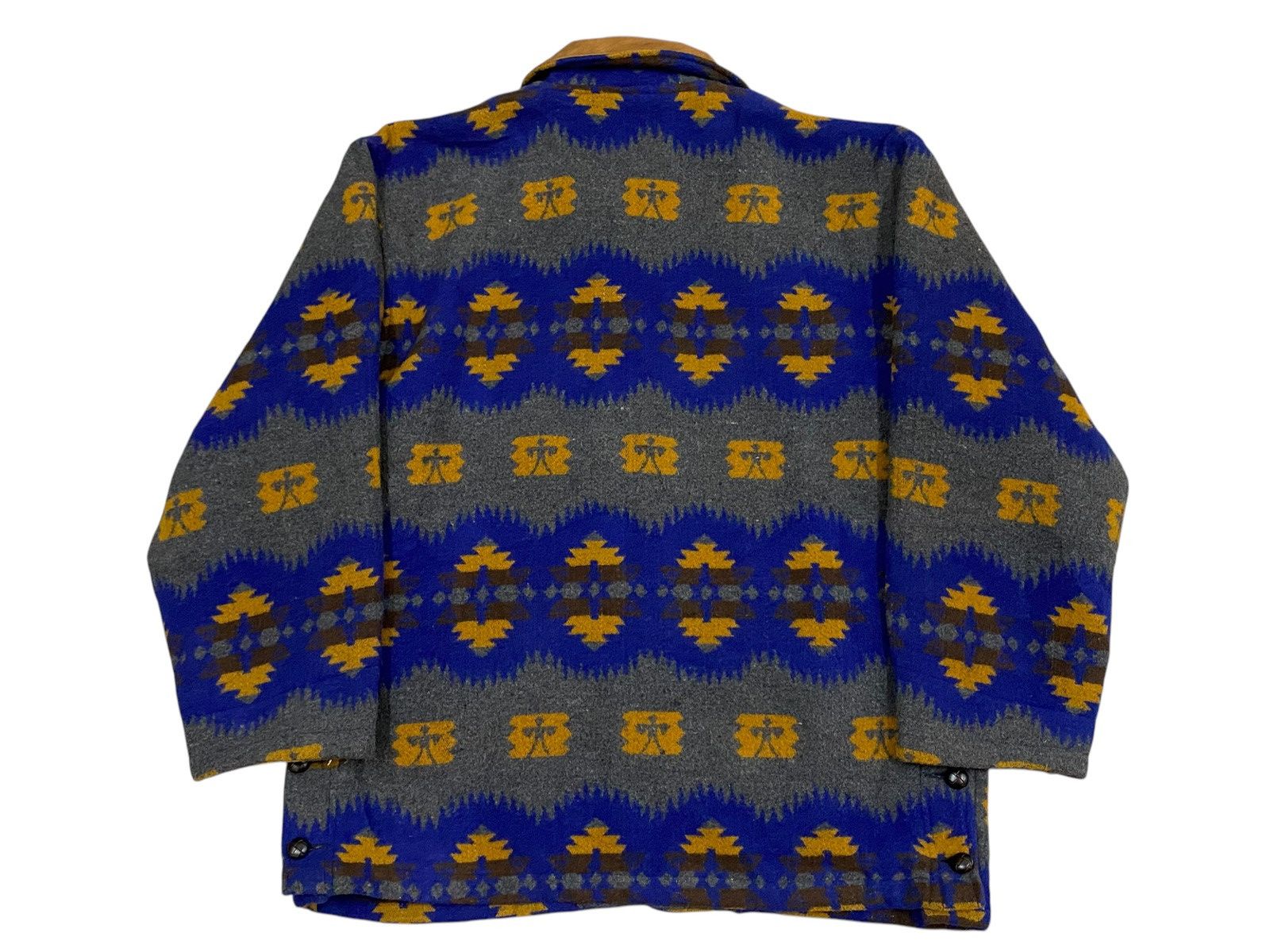 Vintage Vtg Classic Wool Jacket– Tribal Aztec Pattern Size US L / EU 52-54 / 3 - 2 Thumbnail