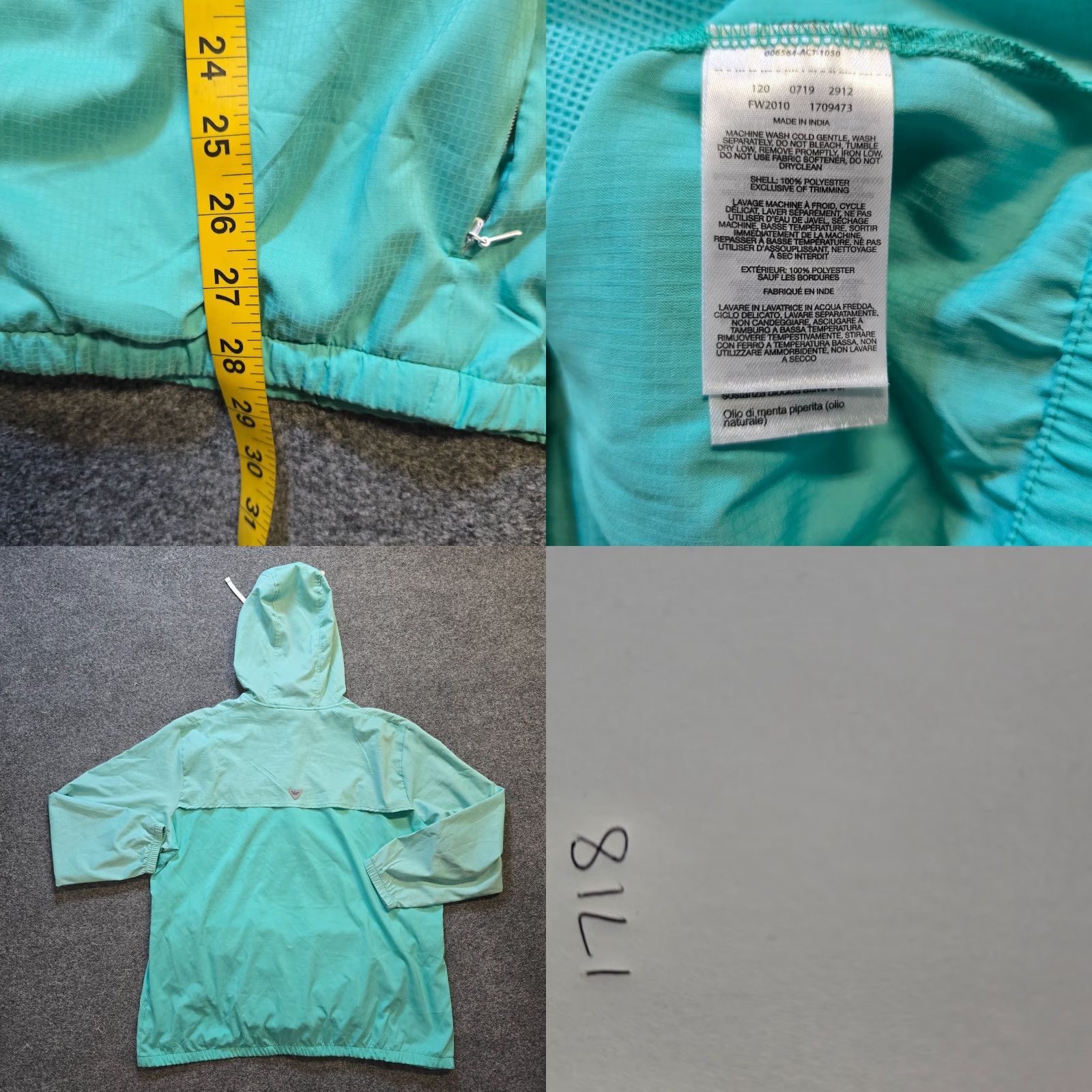 Vintage Columbia Jacket Womens 1X Green Lightweight Hoodie Pockets Outdoor Windbreaker Coat Shirt? Size XL / US 12-14 / IT 48-50 - 8 Thumbnail