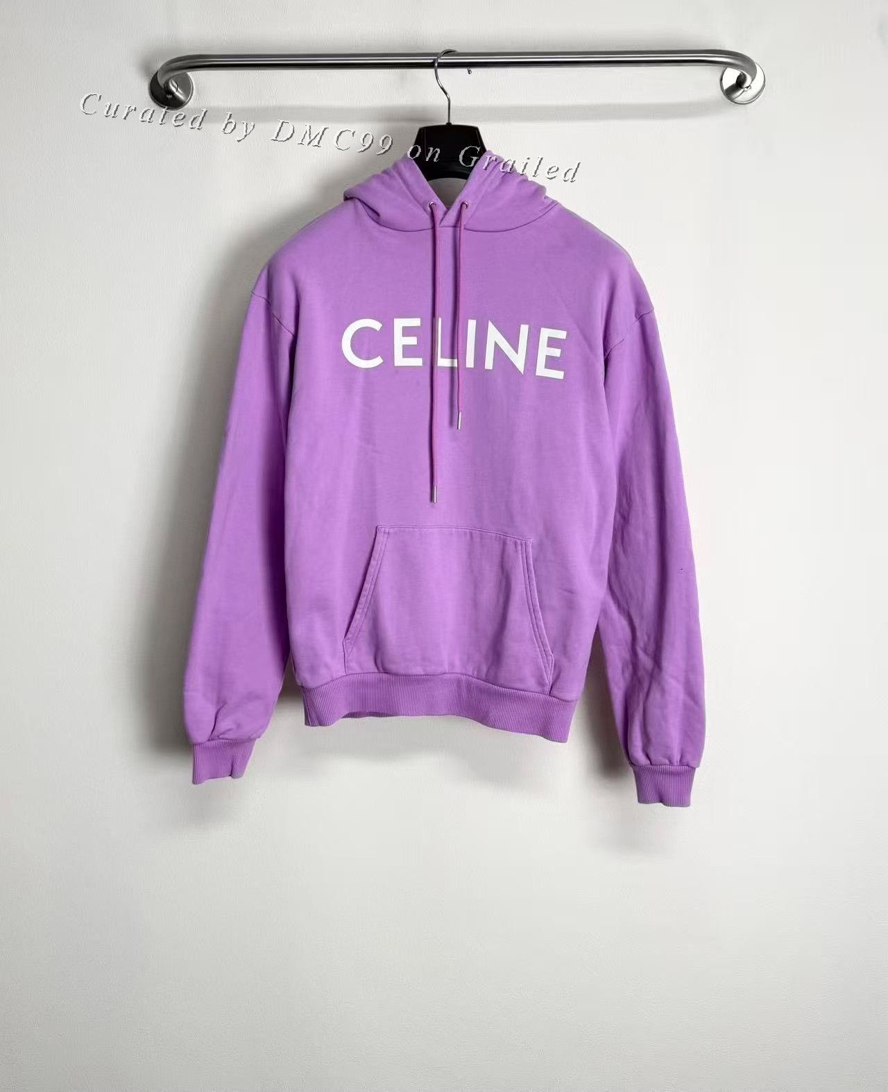 Celine Celine Purple Logo Hoodie Size XXS / US 00 / IT 34 - 1 Thumbnail