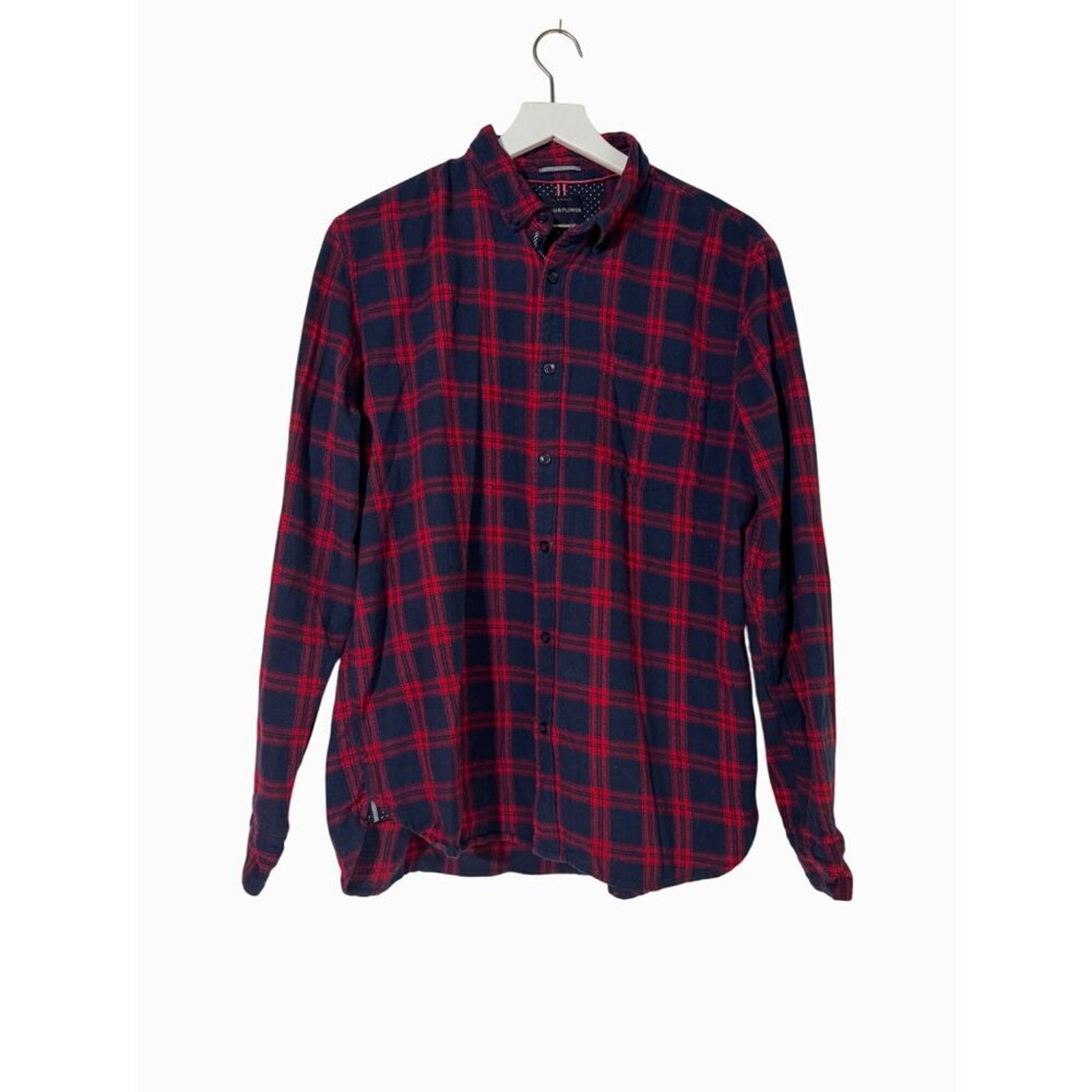 Other Denim & Flower Shirt Men's XL Flannel Casual Red/Blue Plaid Size XL / US 12-14 / IT 48-50 - 1 Thumbnail