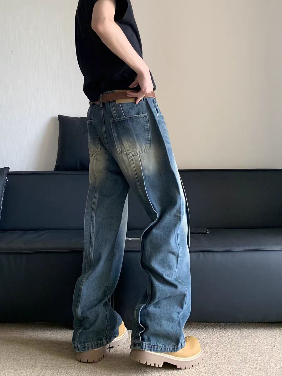 Japanese Brand × Jean Vintage patchwork washed and distressed baggy jeans Size US 34 / EU 50 - 3 Thumbnail