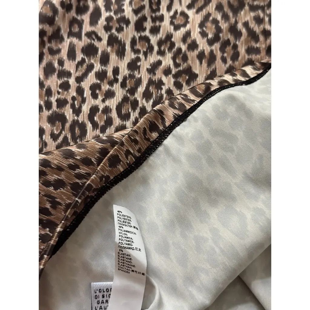 Dolce & Gabbana Dolce & Gabbana Brown Leopard Satin Slip Dress Size Large NW Size L / US 10 / IT 46 - 8 Thumbnail