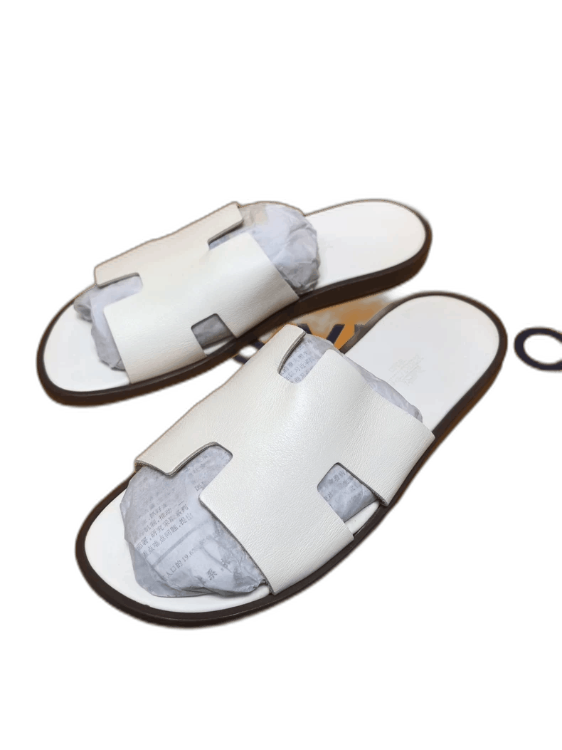 Hermes Hermes Men's White Sandals Size 40-2506 Size US 7.5 / EU 40-41 - 1 Thumbnail