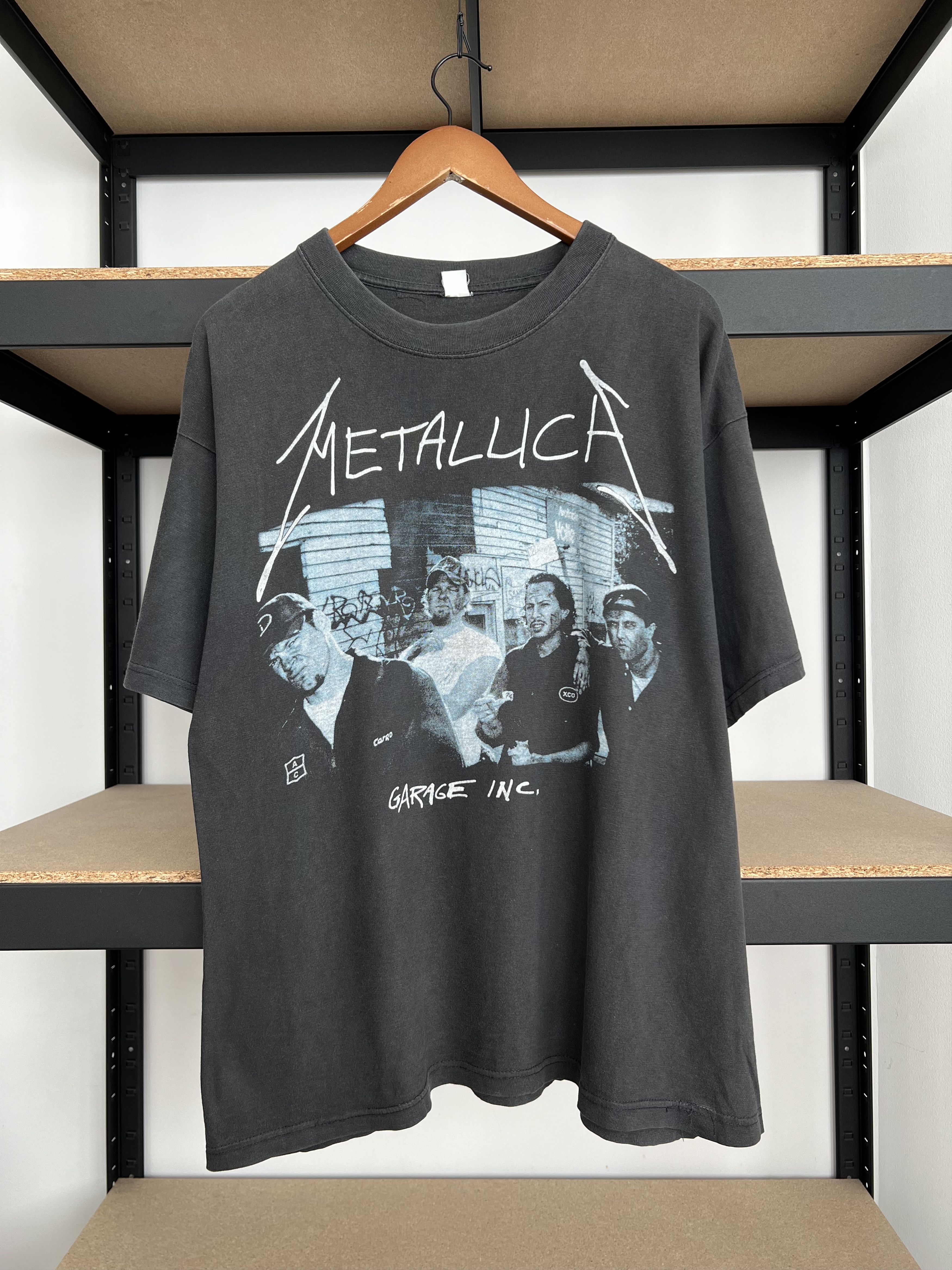 Band Tees Vintage 90s Metallica Garage Inc. Faded Black T-shirt Size US XL / EU 56 / 4 - 1 Thumbnail