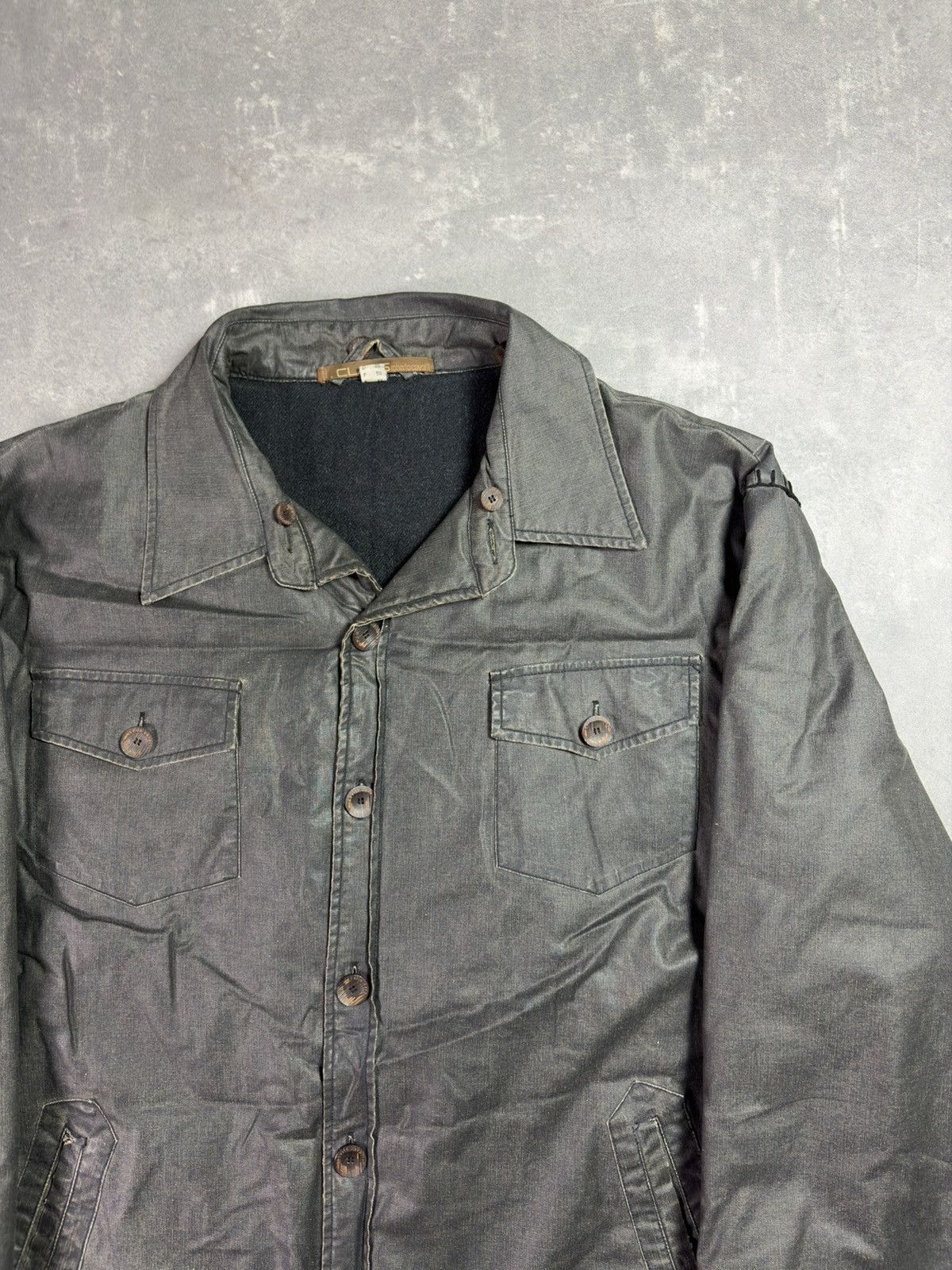 Roberto Cavalli 00s Class Roberto Cavalli Waxed Back Embroidery Jacket Coat Size US XL / EU 56 / 4 - 3 Thumbnail