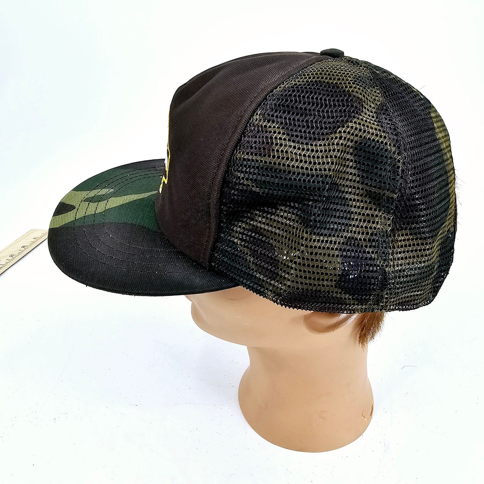 Vintage 80s Guhring Promo Camo Trucker Snapback Hat Cap Size ONE SIZE - 2 Thumbnail