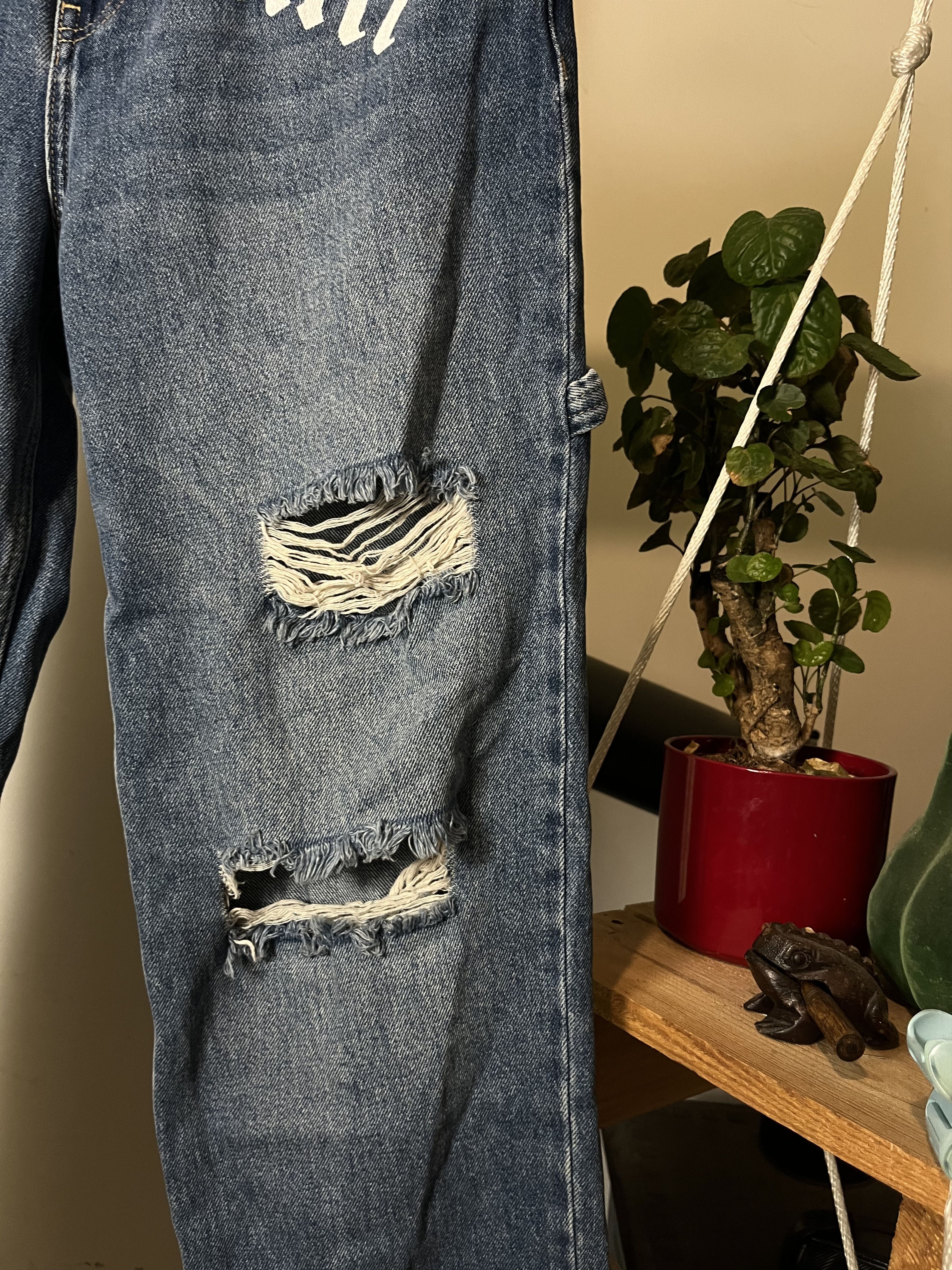 Karl Kani × Vintage Vintage Karl Kani Big Logo Rap Baggy Ripped Jeans Size US 30 / EU 46 - 5 Thumbnail