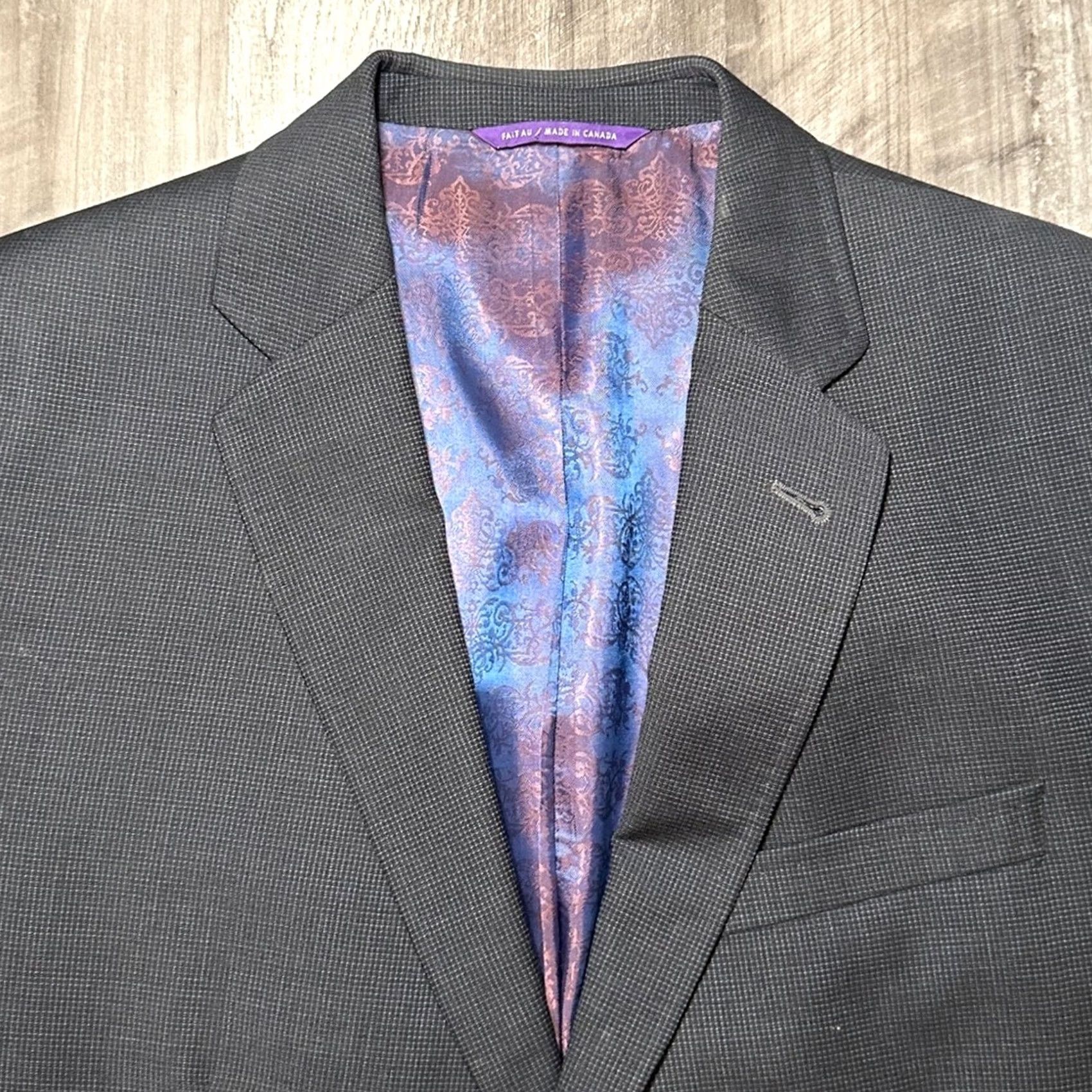 Ted Baker Ted Baker London Endurance Light Checkered Sport Coat Black 42 Mens Regular Wool 2 Piece Coat Size US XS / EU 42 / 0 - 6 Thumbnail