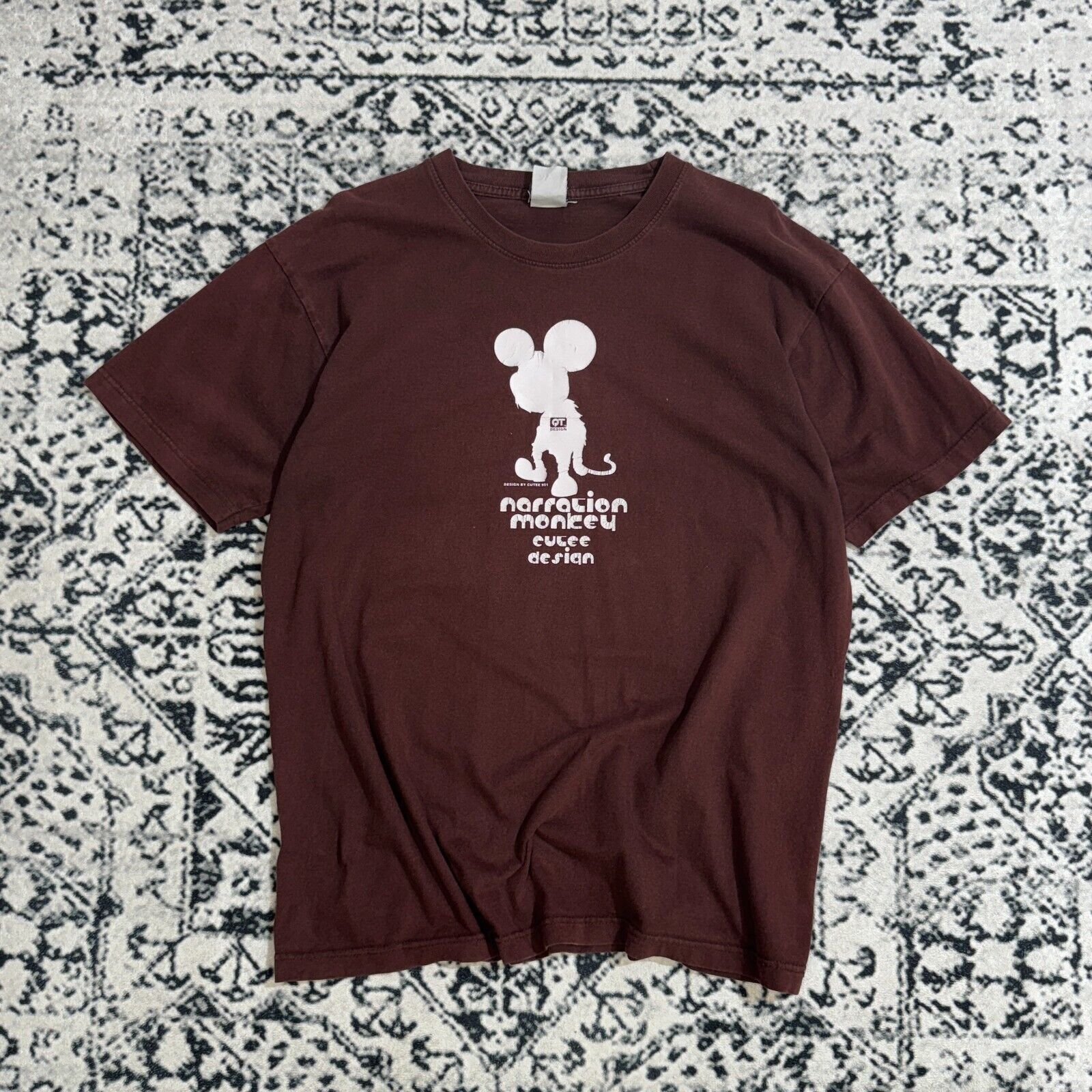 Vintage Vintage Brown Cotton T-Shirt Size M Cute Monkey Design Y2K Size US M / EU 48-50 / 2 - 1 Thumbnail