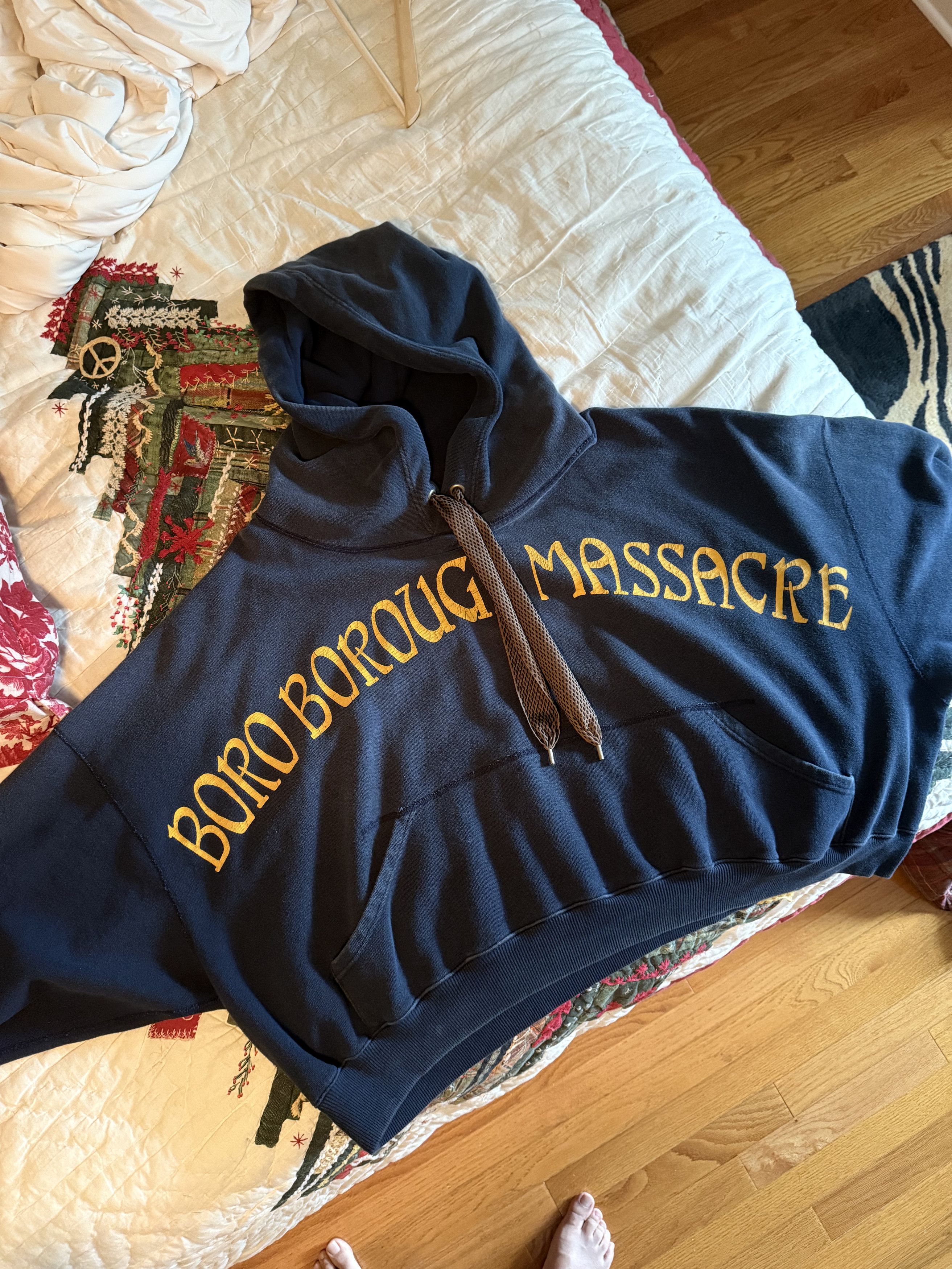 Kapital Kapital Fleece Devil Hoodie (BORO BOROUGH MASSACRE) Size F Size US M / EU 48-50 / 2 - 5 Thumbnail