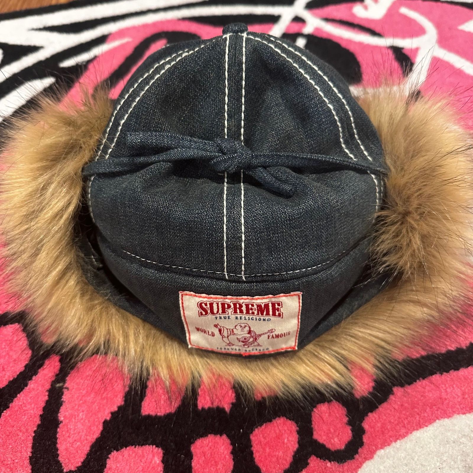 Supreme Supreme True Religion Earflap 5-Panel – Navy – L/XL Size ONE SIZE - 4 Thumbnail