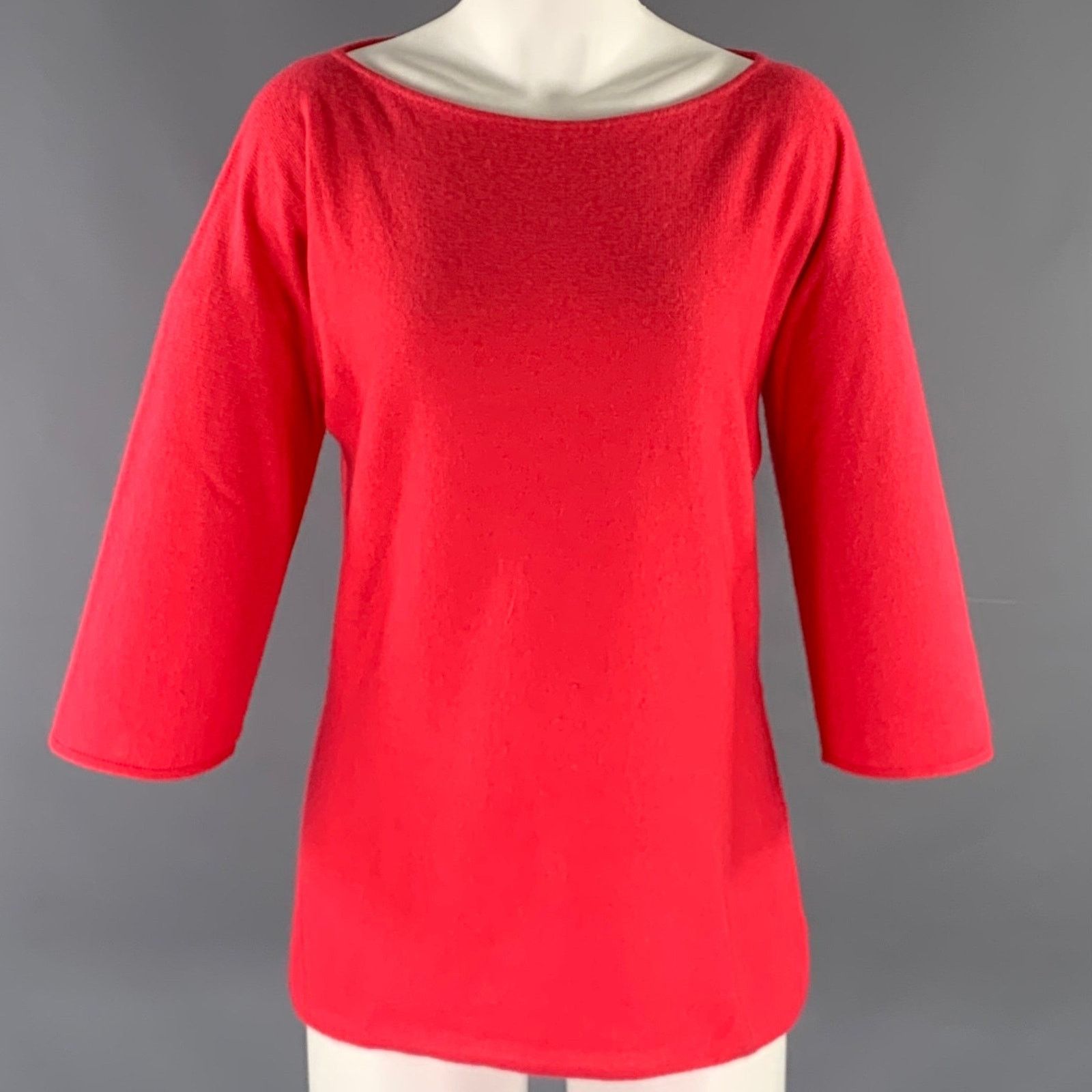 Yves Saint Laurent YVES SAINT LAURENT Size M Pink Coral Dolman Sleeve Pullover Size M / US 6-8 / IT 42-44 - 1 Thumbnail