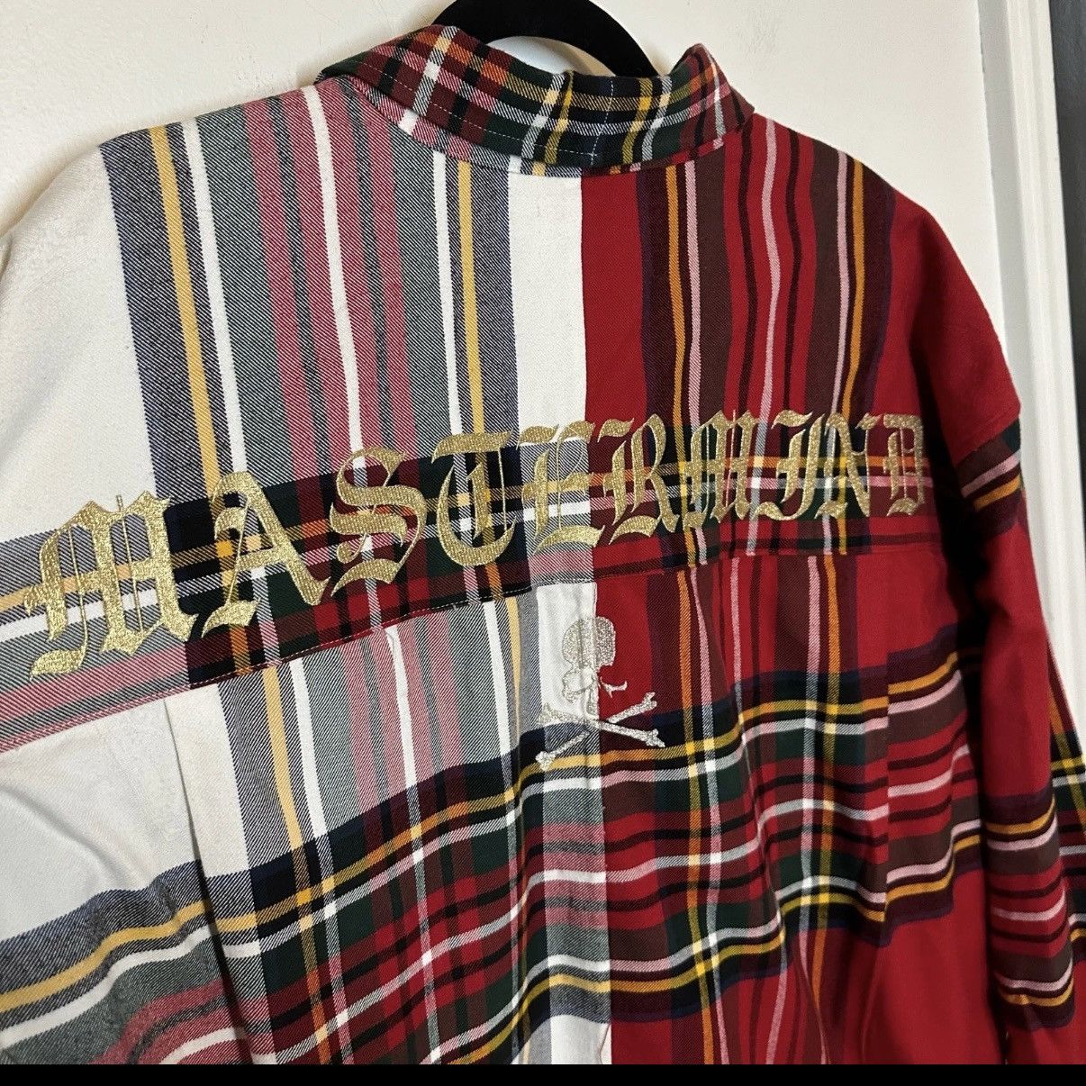 Mastermind Japan Mastermind Japan Men's Red Check Plaid Flannel Size US XL / EU 56 / 4 - 3 Thumbnail