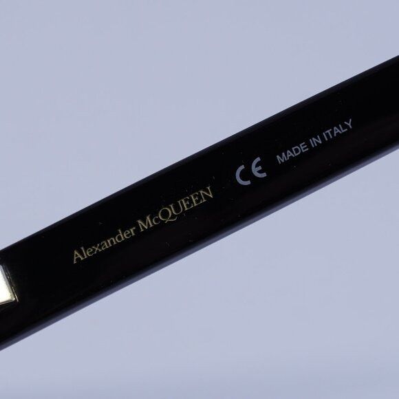 Alexander McQueen Alexander McQueen AM0306O 001 Eyeglasses Black 52mm Square Size ONE SIZE - 7 Thumbnail