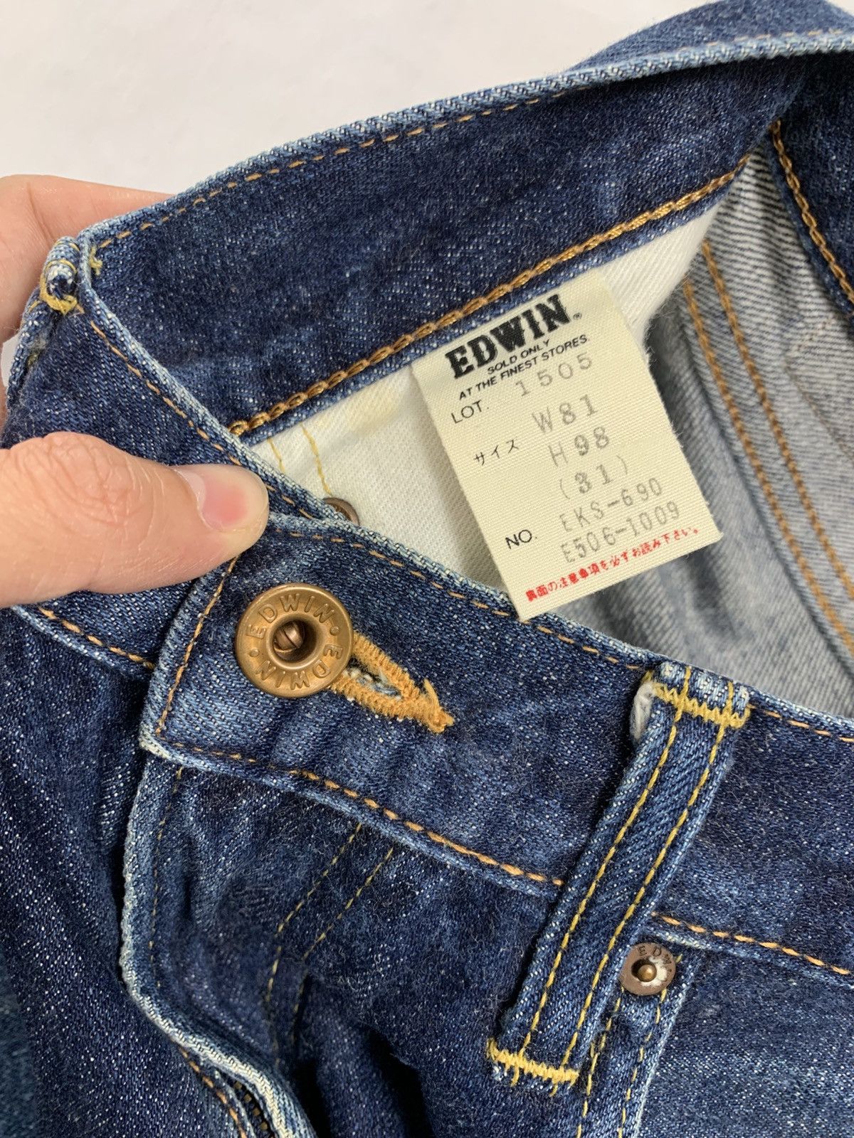Edwin Vintage edwin selvedge raw jeans distres Size US 31 - 8 Thumbnail