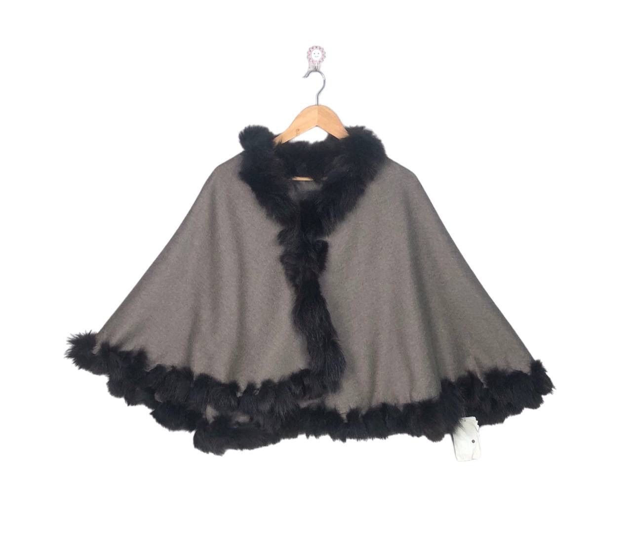 Cloak Avant Garde Japanese Brown Mohair Poncho Cloaks Capes Soft Size US M / EU 48-50 / 2 - 1 Thumbnail