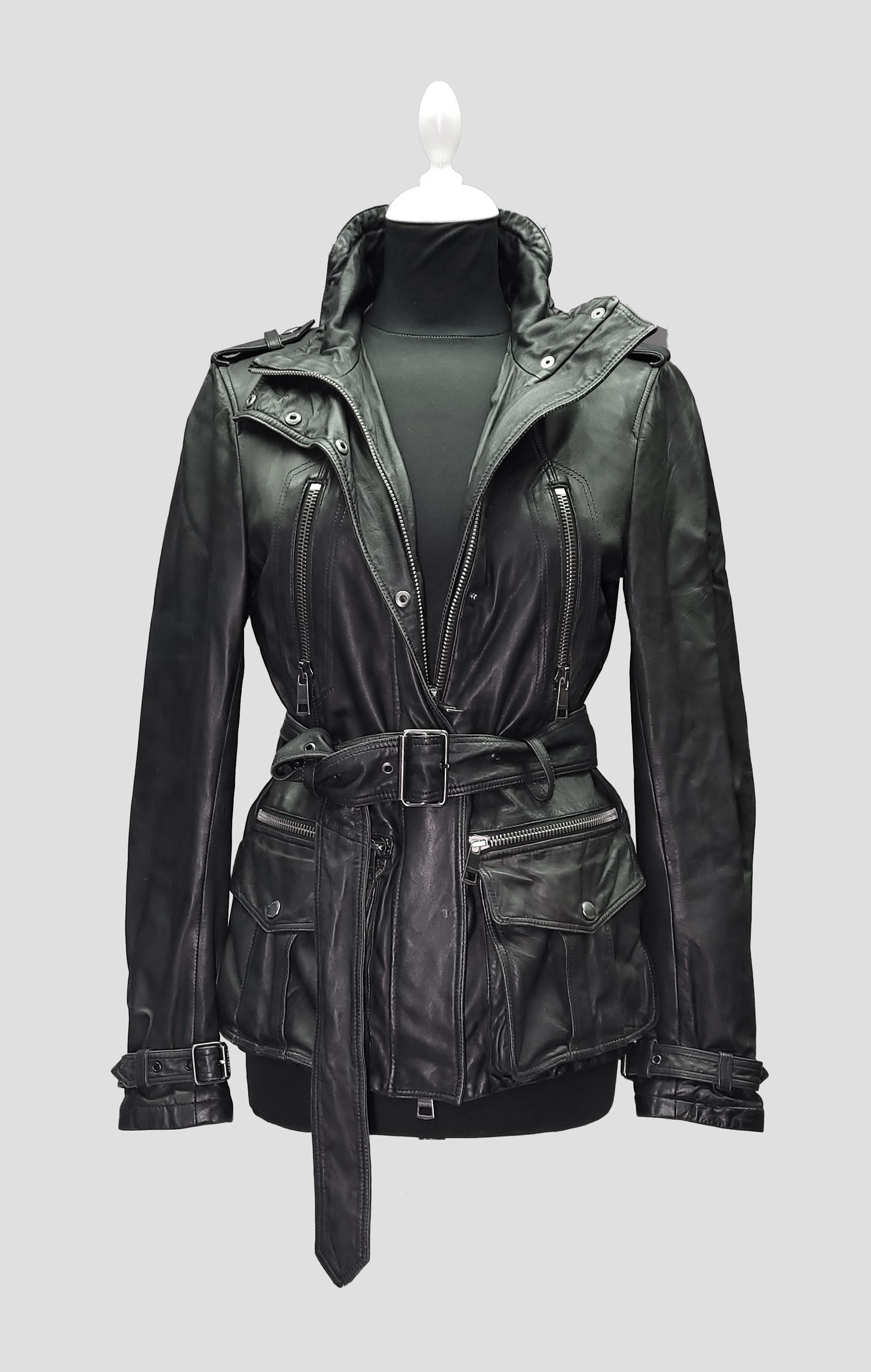 Burberry Burberry Brit _ Italy _ Biker_ Lambskin _ Field Jacket Size M / US 6-8 / IT 42-44 - 3 Thumbnail