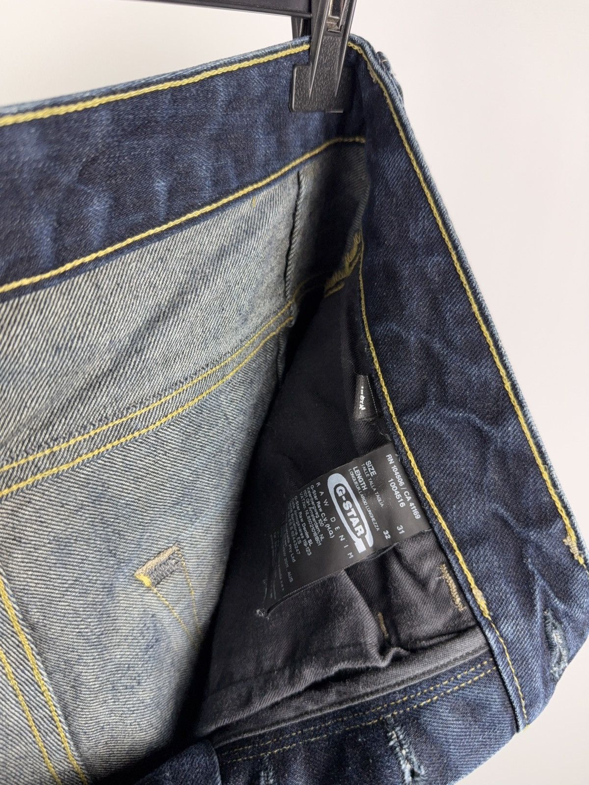 G-Star Vintage Retro 00s Y2K G-Star Raw Denim Shorts Dark Wash Size US 31 - 12 Thumbnail