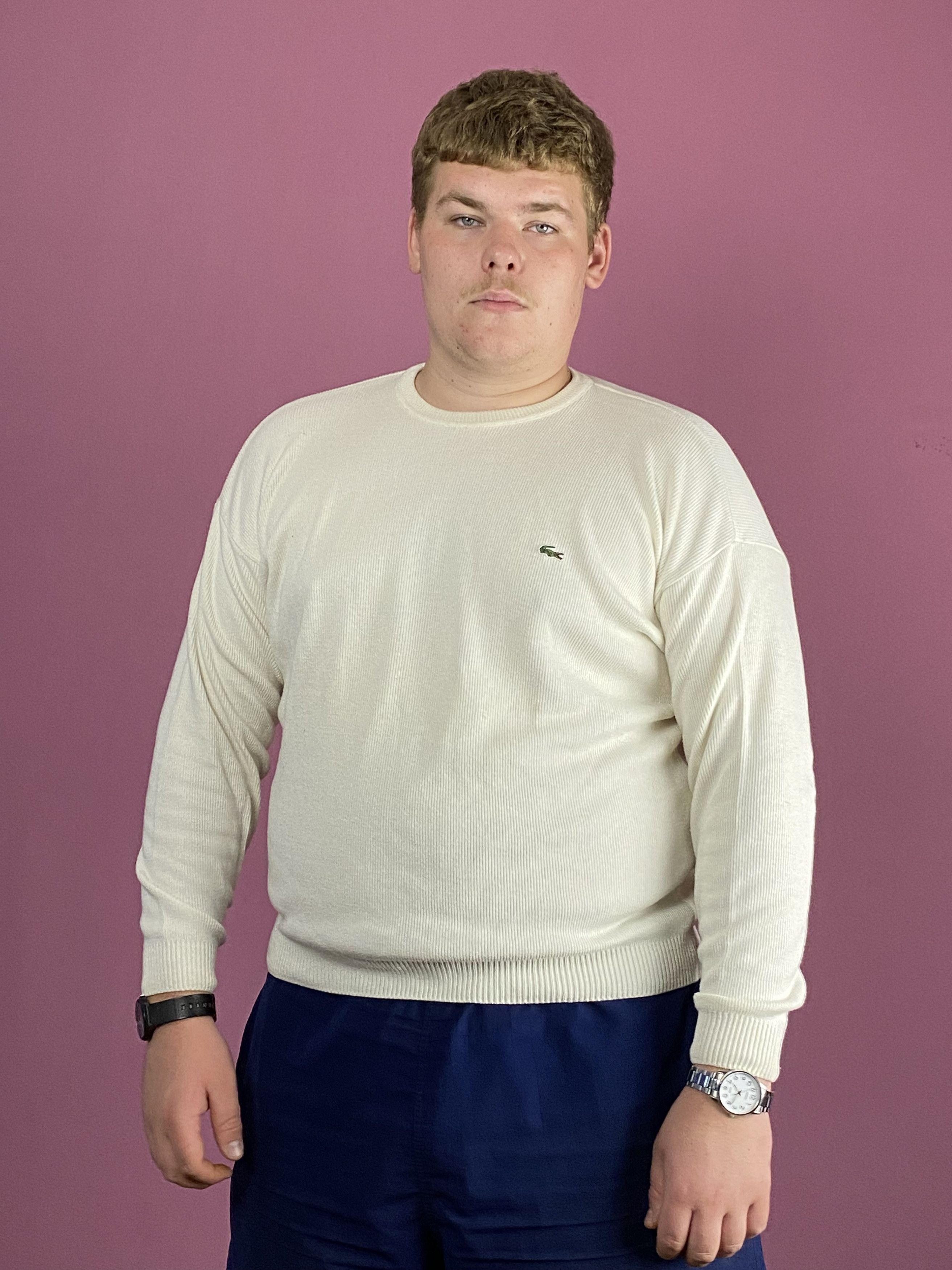 Lacoste × Vintage Lacoste Vintage Men's Sweater - 7 XL Size US XL / EU 56 / 4 - 2 Thumbnail