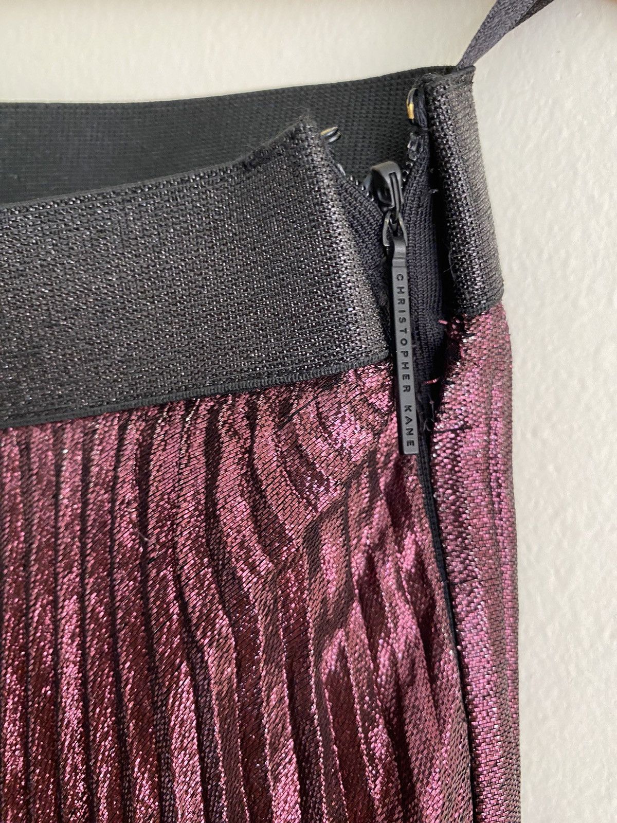 Christopher Kane Christopher Kane Pleated Lamé Maxi Skirt Size 28" / US 6 / IT 42 - 20 Thumbnail